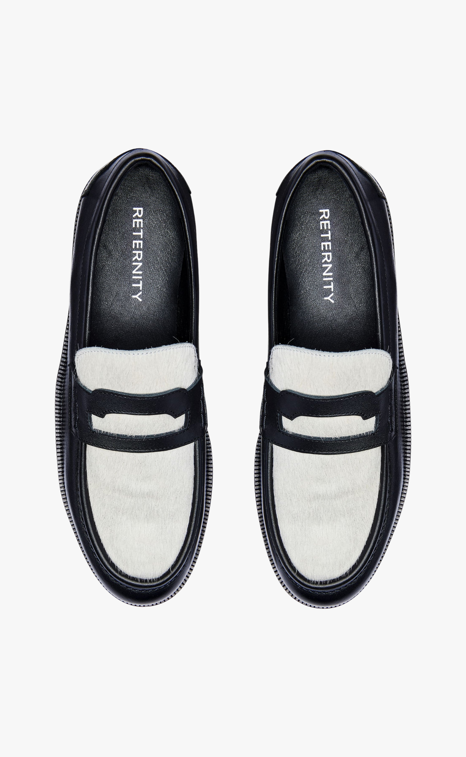 LE METROPOLITAIN  BLACK WHITE LOAFER