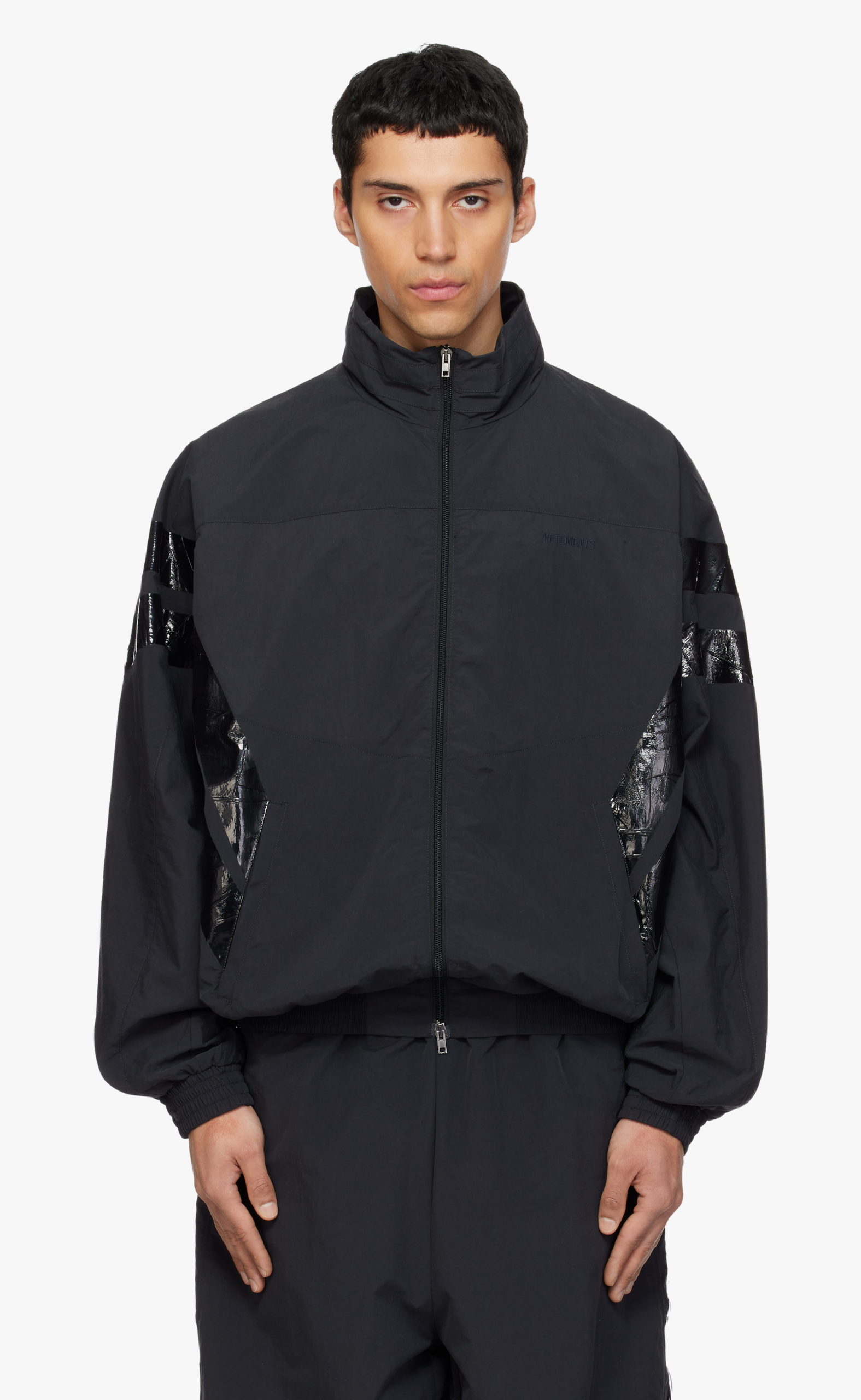 TAPED BLACK TRACK JACKET