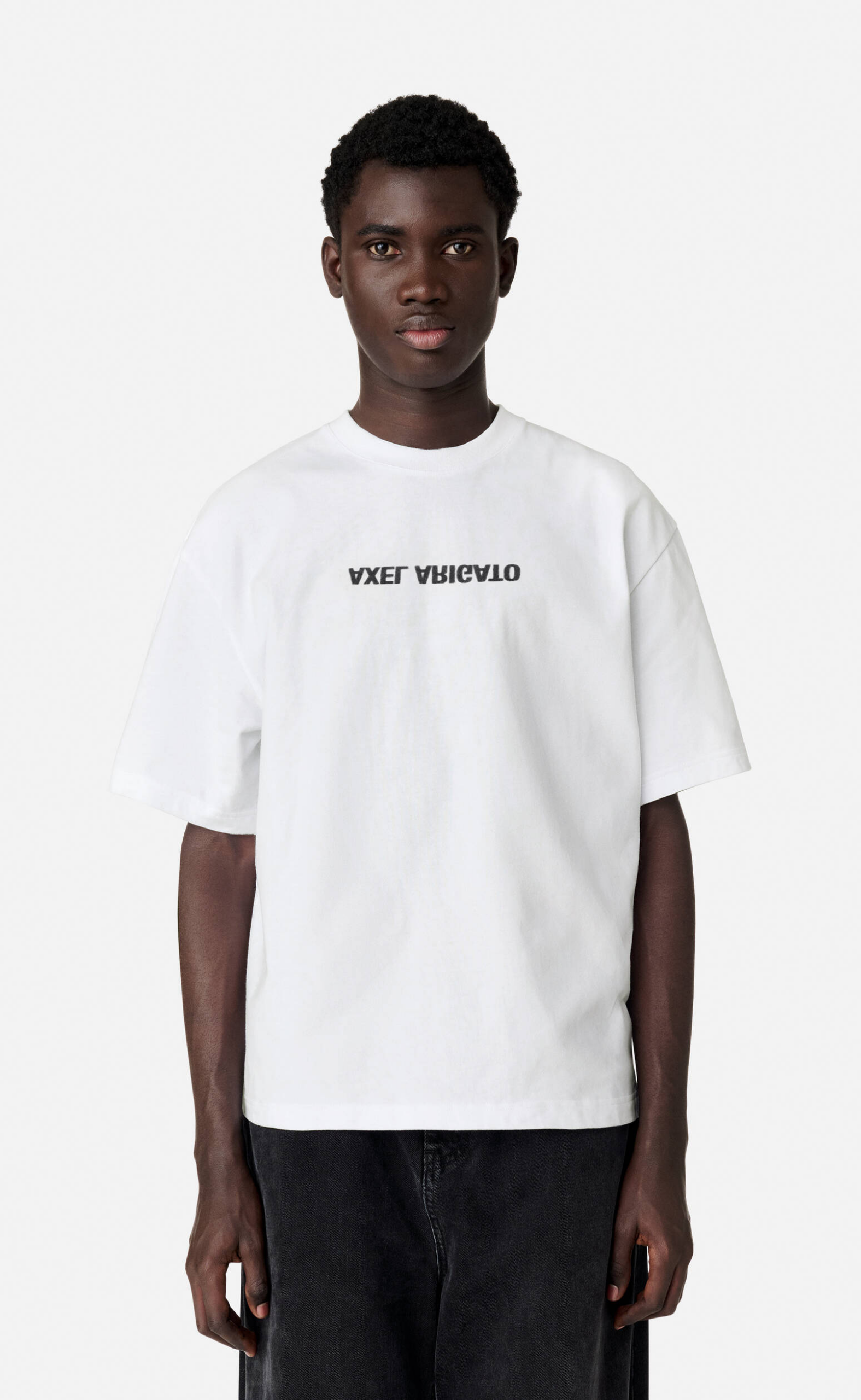 DISTORT WASHED WHITE T-SHIRT