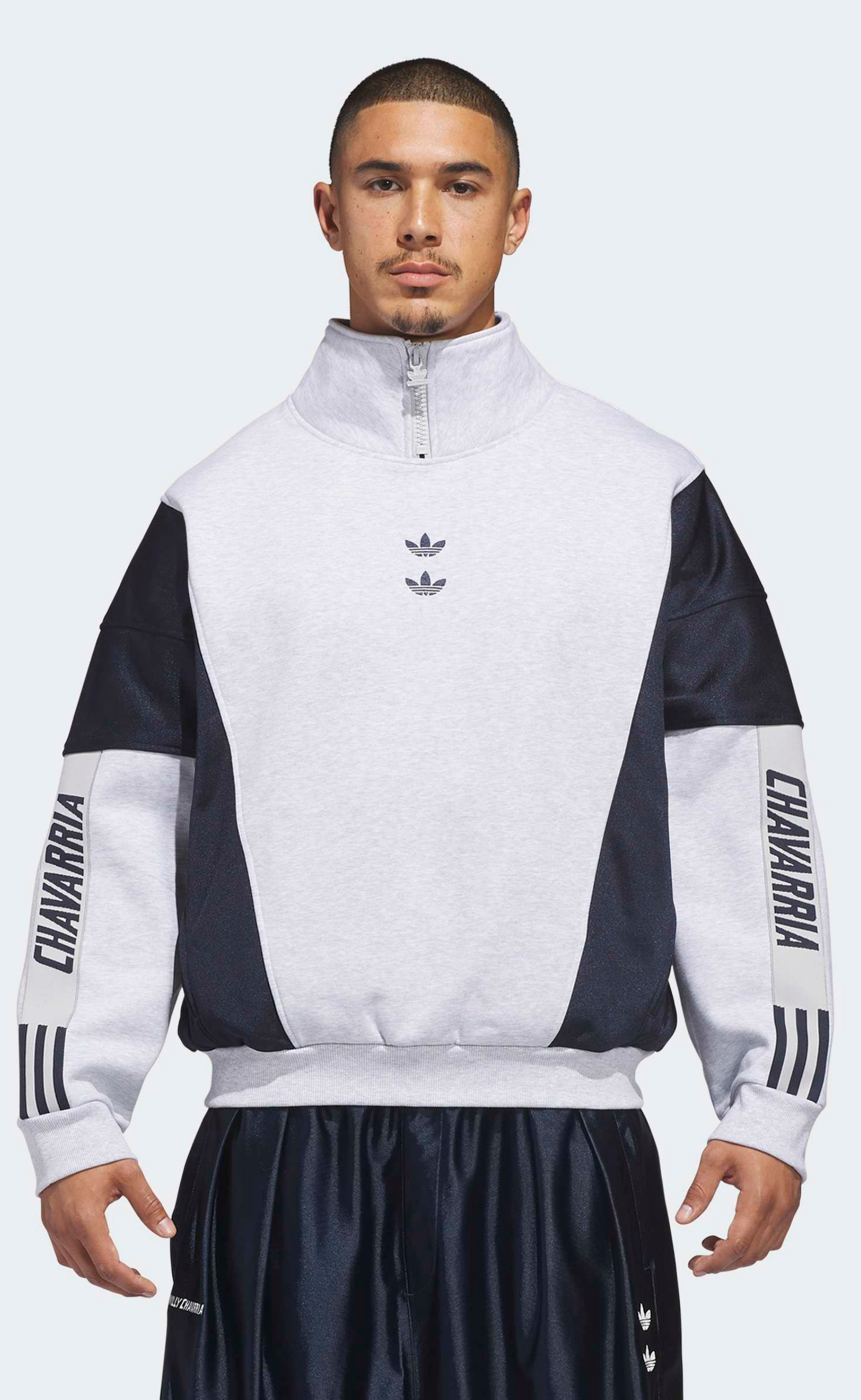 WC WATSONVILLE MOCKNECK LIGHT GREY SWEATER