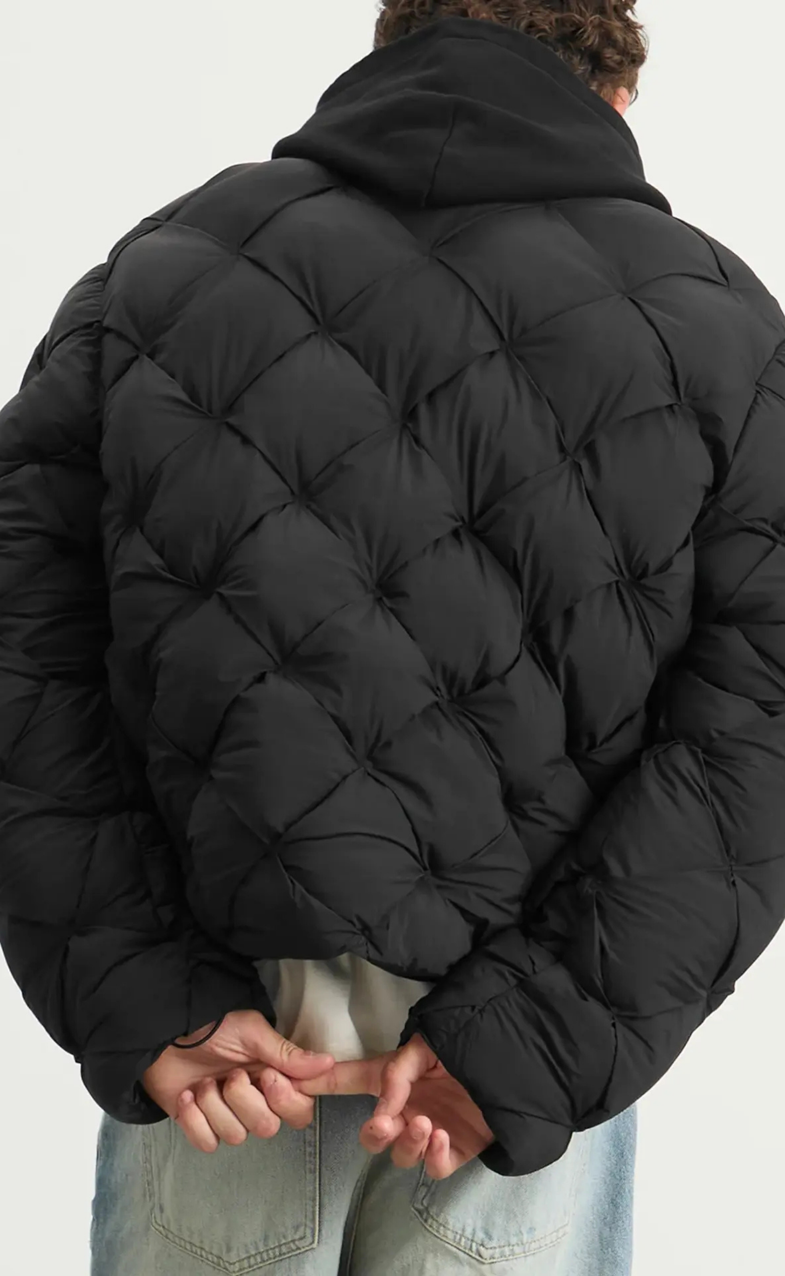 PILLOW PUFFER JET BLACK JACKET