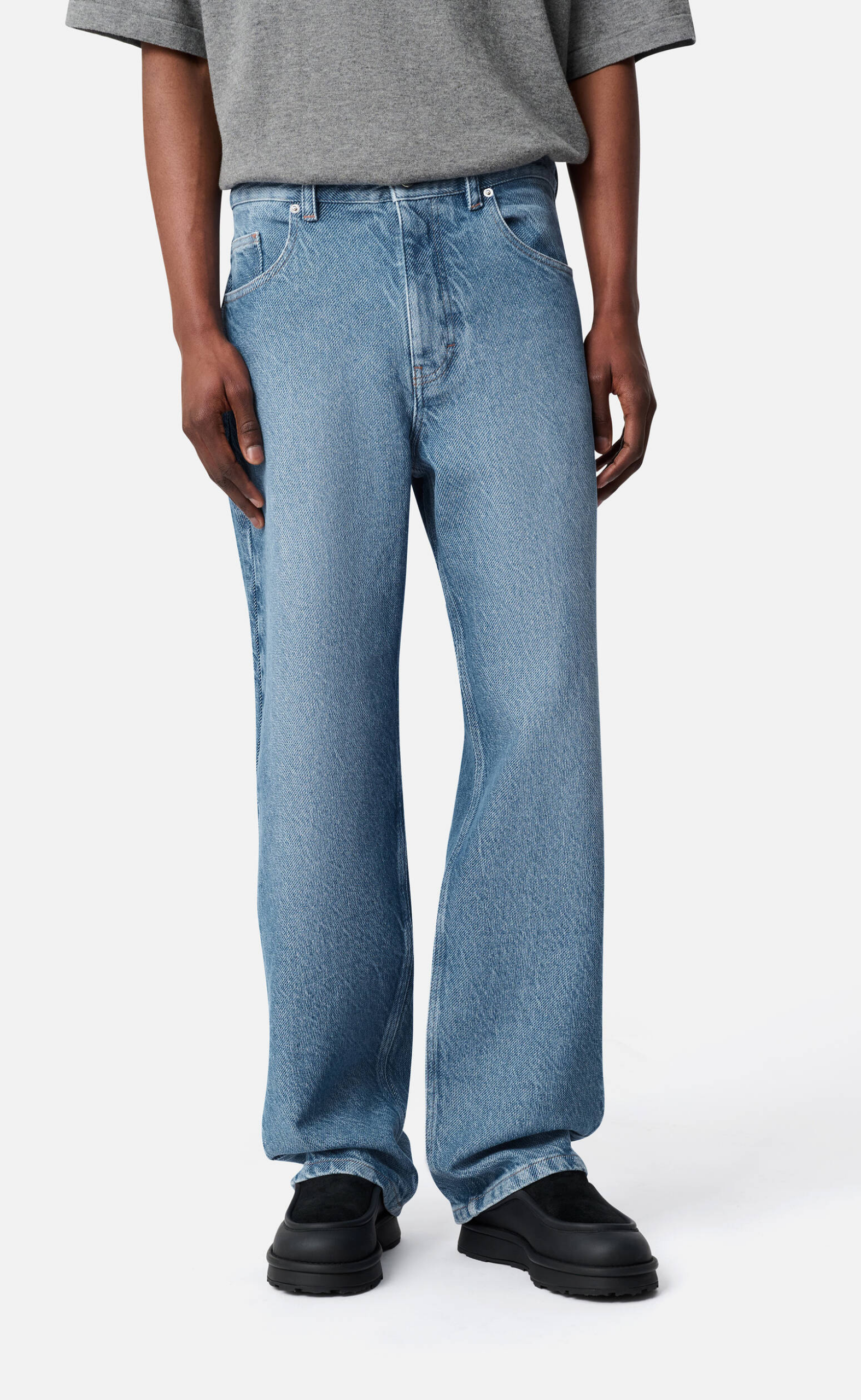 ZINE TWILL RELAXED MID BLUE JEANS
