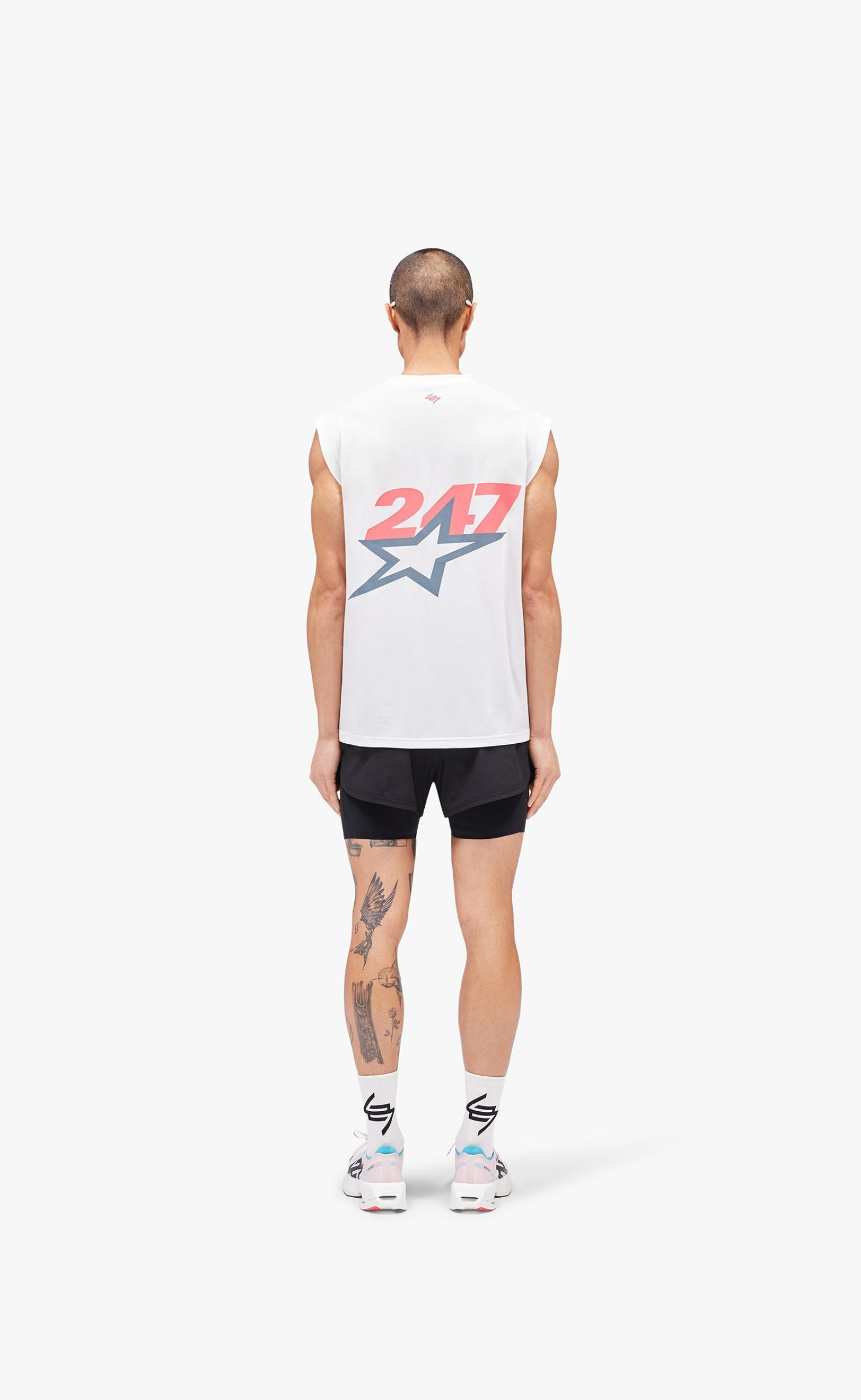 TEAM 247 STAR OS FLAT WHITE TANK TOP