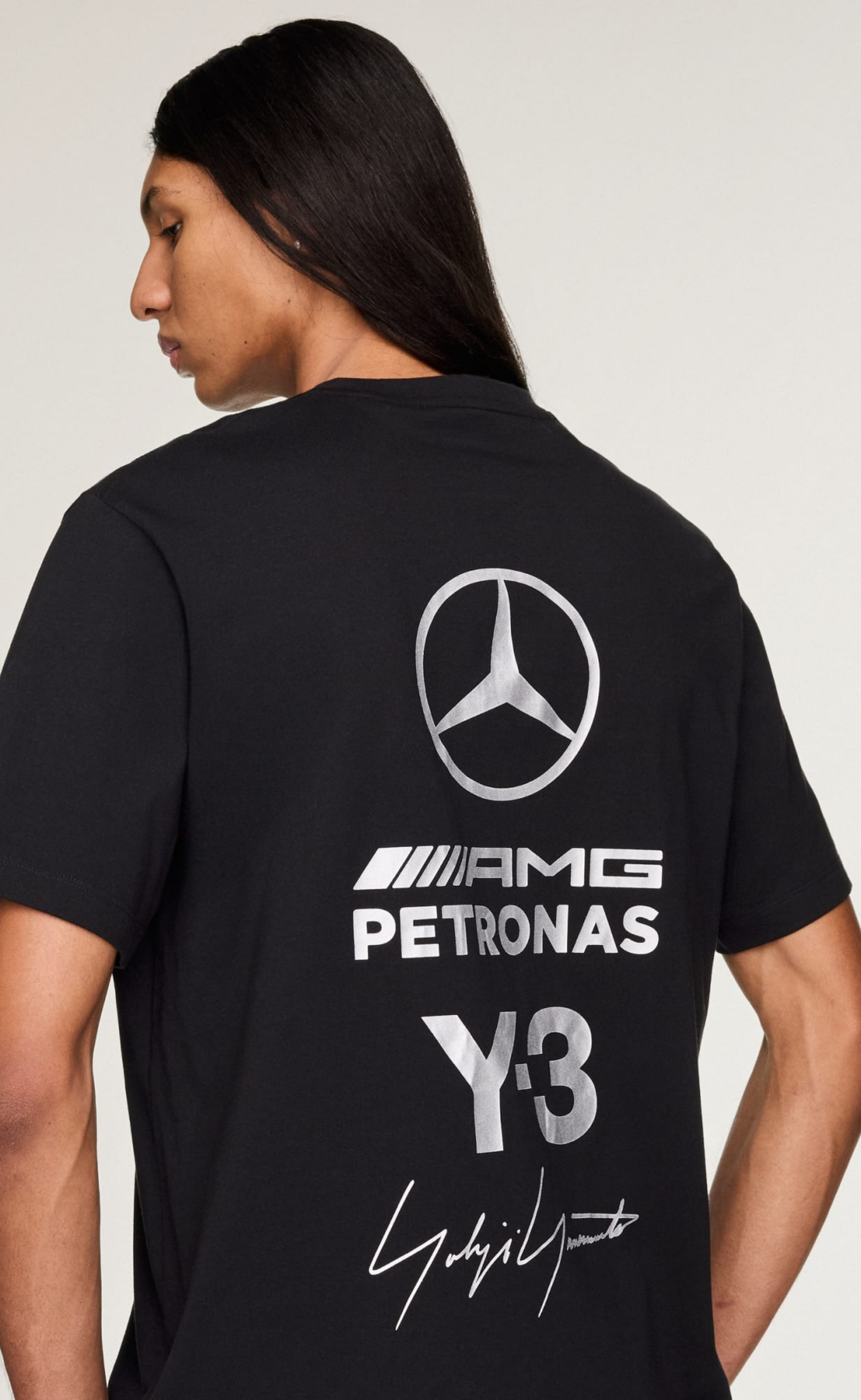 F1 MERCEDES STACK BLACK T-SHIRT