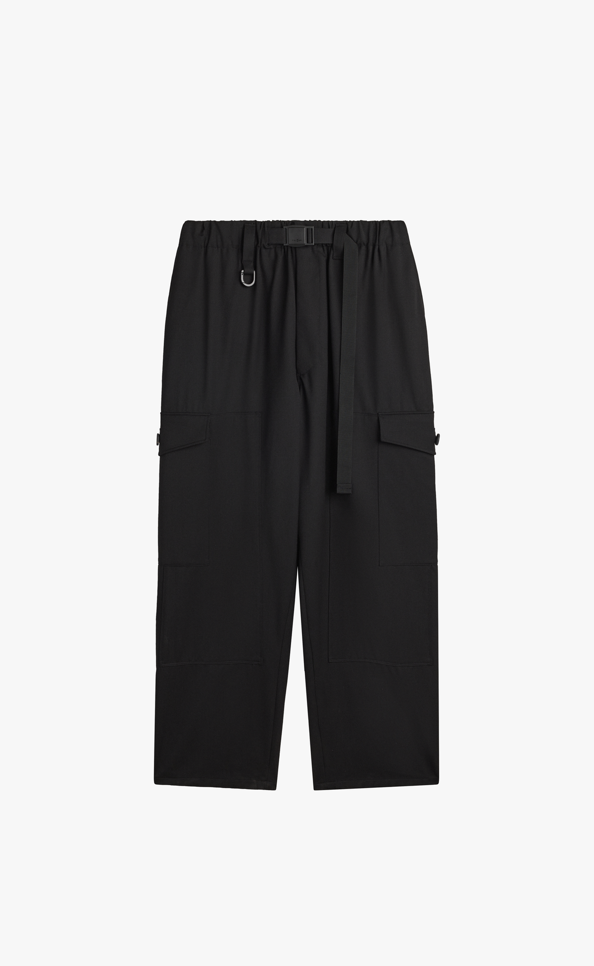Y-3 WOOL UTILITY BLACK PANTS