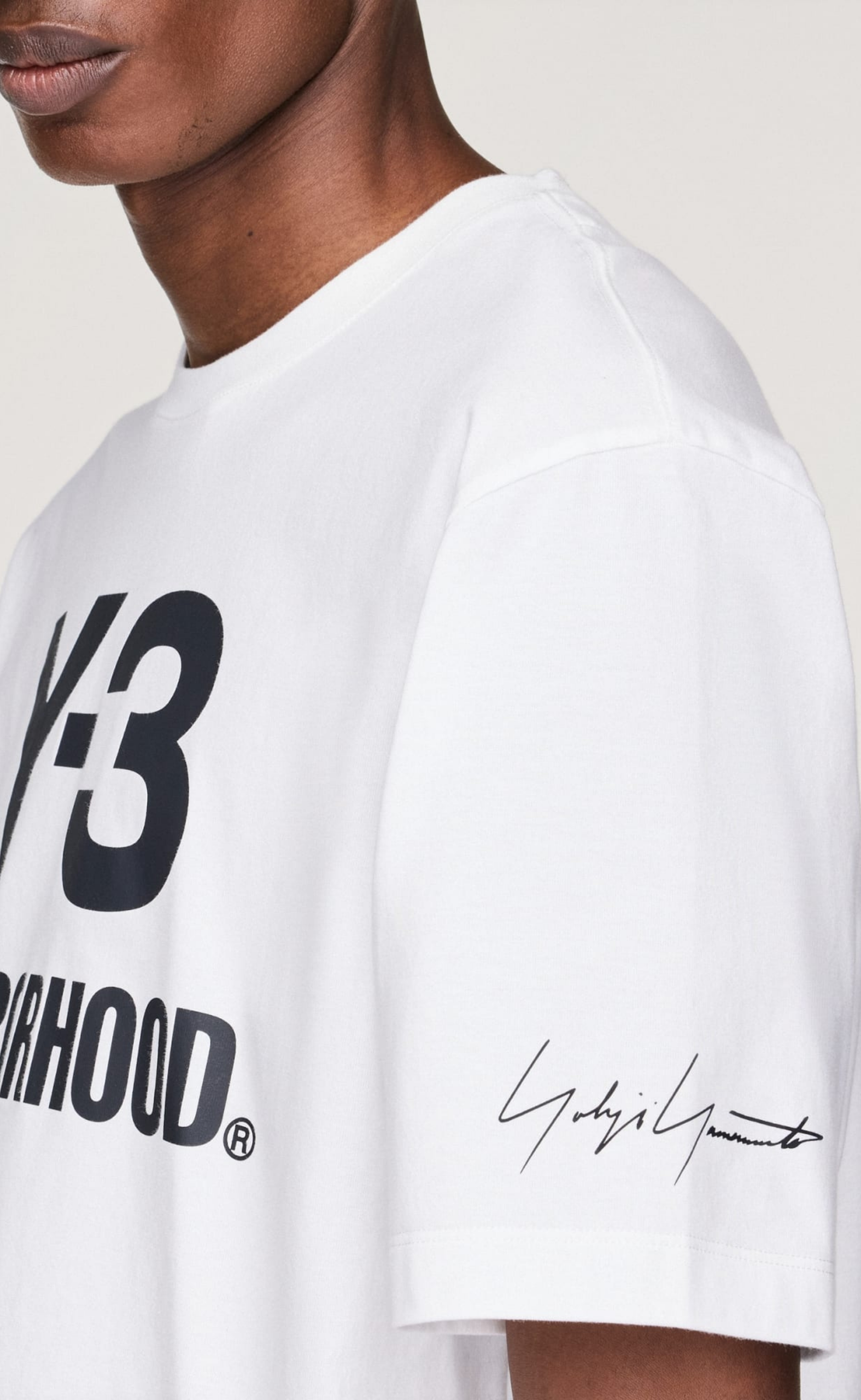Y-3 NBHD LOGO WHITE T-SHIRT