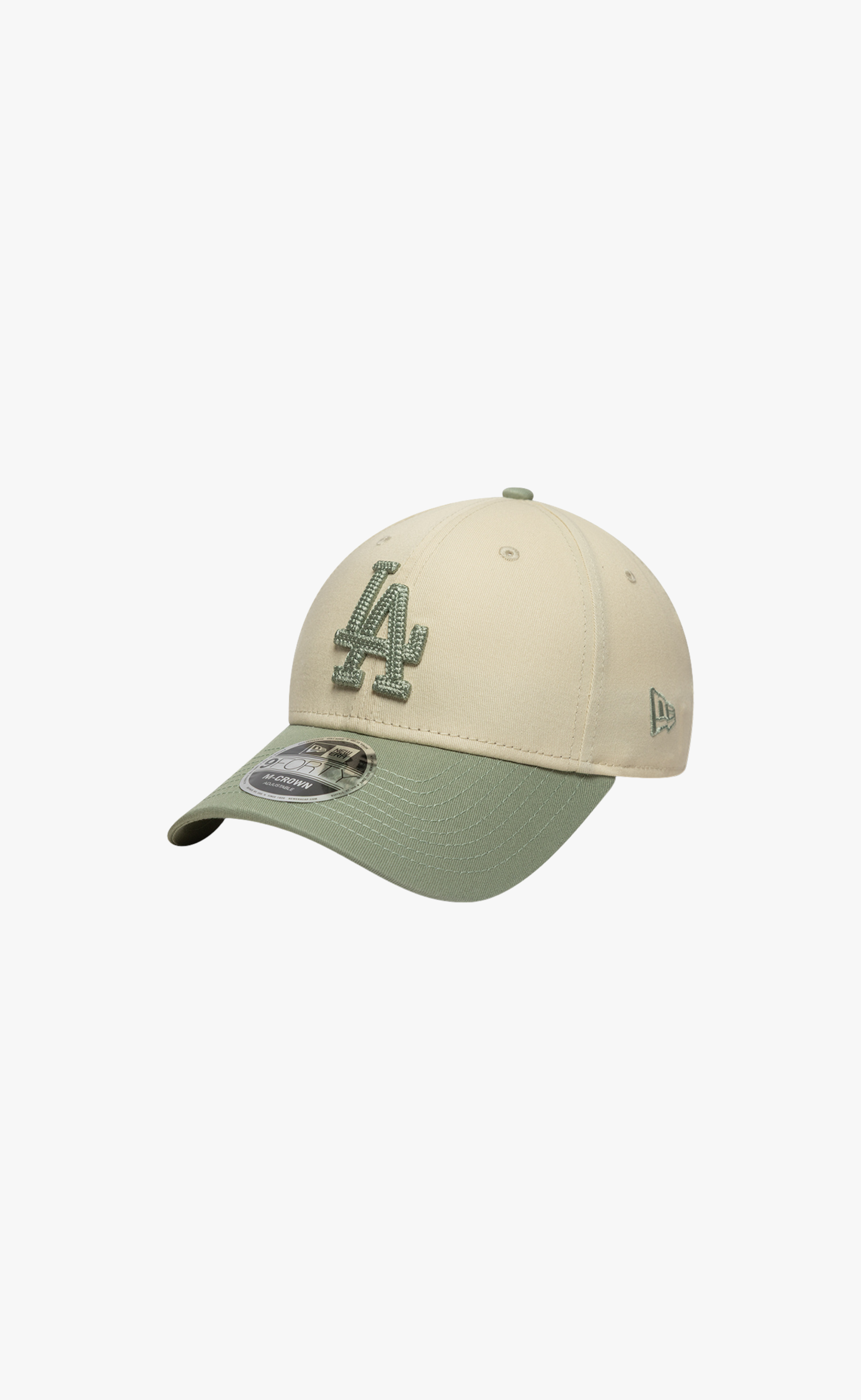 LOS ANGELES DODGERS SIDE SCRIPT 9FORTY CREAM LT.GREEN HAT