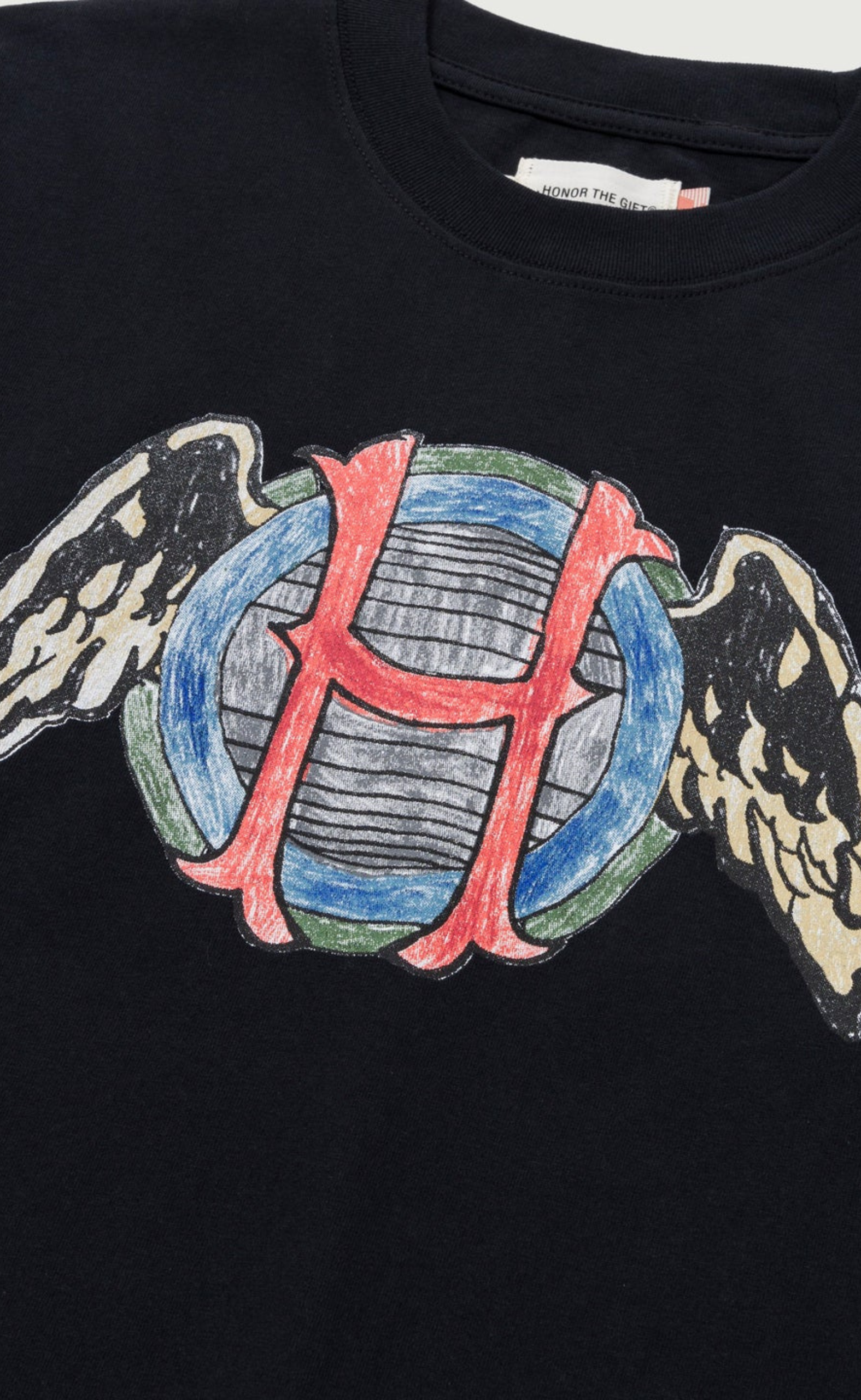 HONOR WINGS BLACK LONGSLEEVE