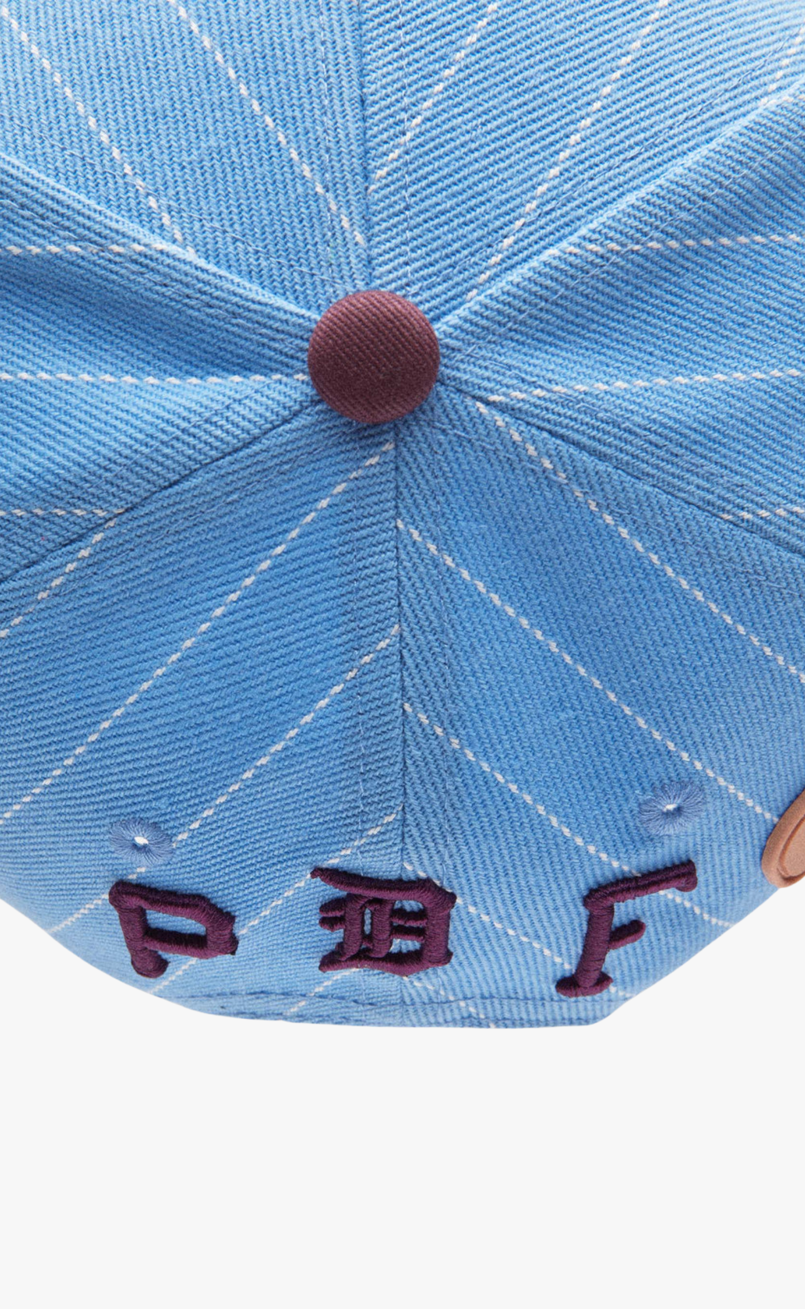 PINSTRIPE BASEBALL BABY BLUE HAT