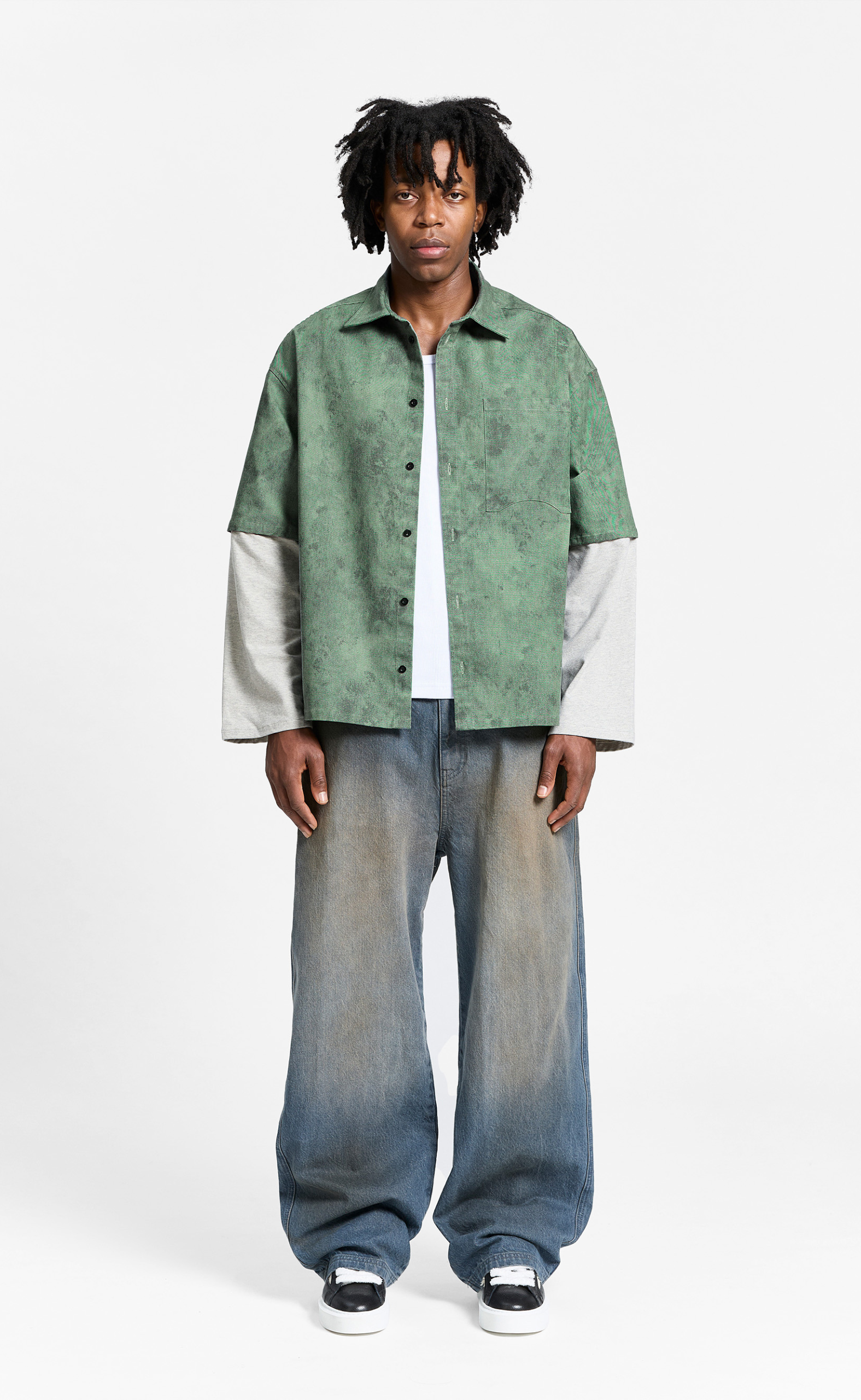 DELIRIA BUTTON GREEN SHIRT