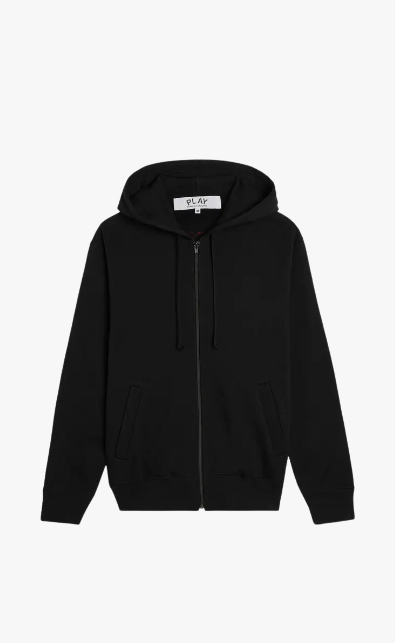 UNISEX RED EMBLEM KNIT BLACK HOODIE