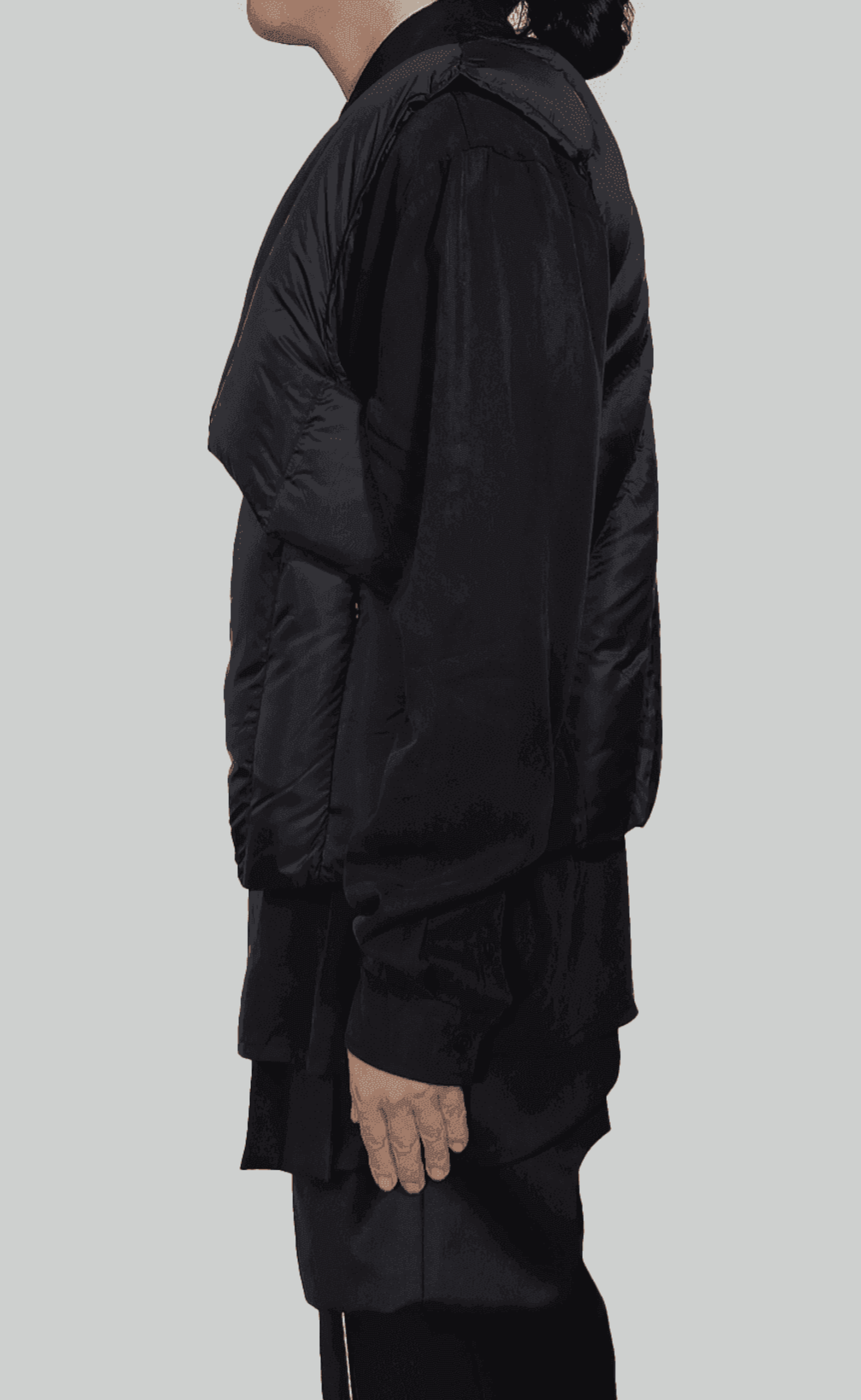 LAYERED DOWN BLACK VEST
