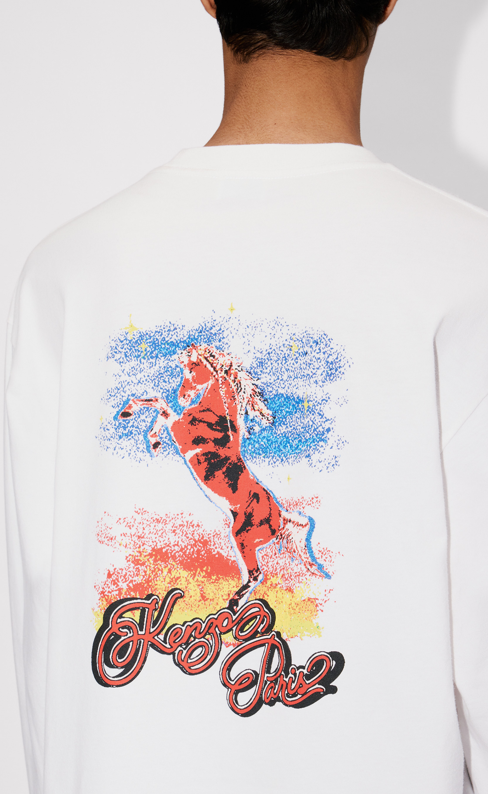 GOTS KENZO LUCKY HORSES RELAXS OFF WHITE LONGSLEEVE