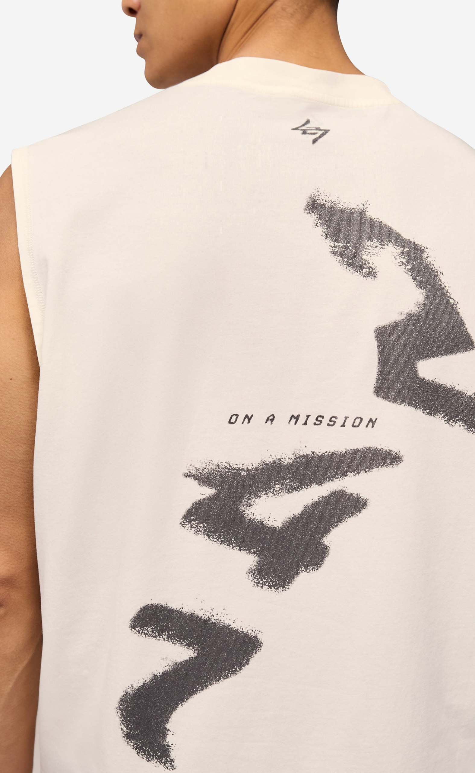 247 MOTION OVERSIZED FLAT WHITE T-SHIRT