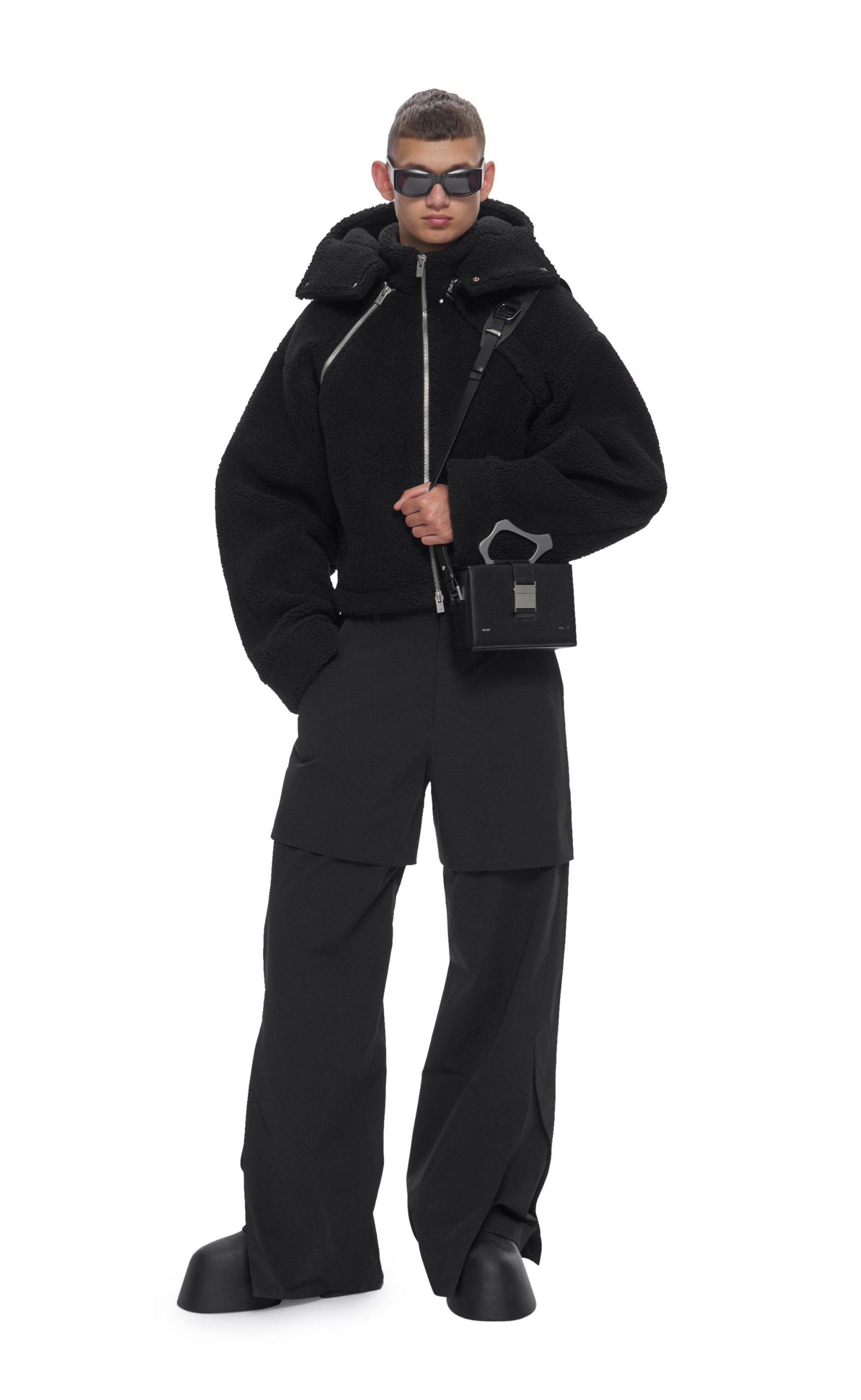SOLELY LARGE BOX BLACK BAG