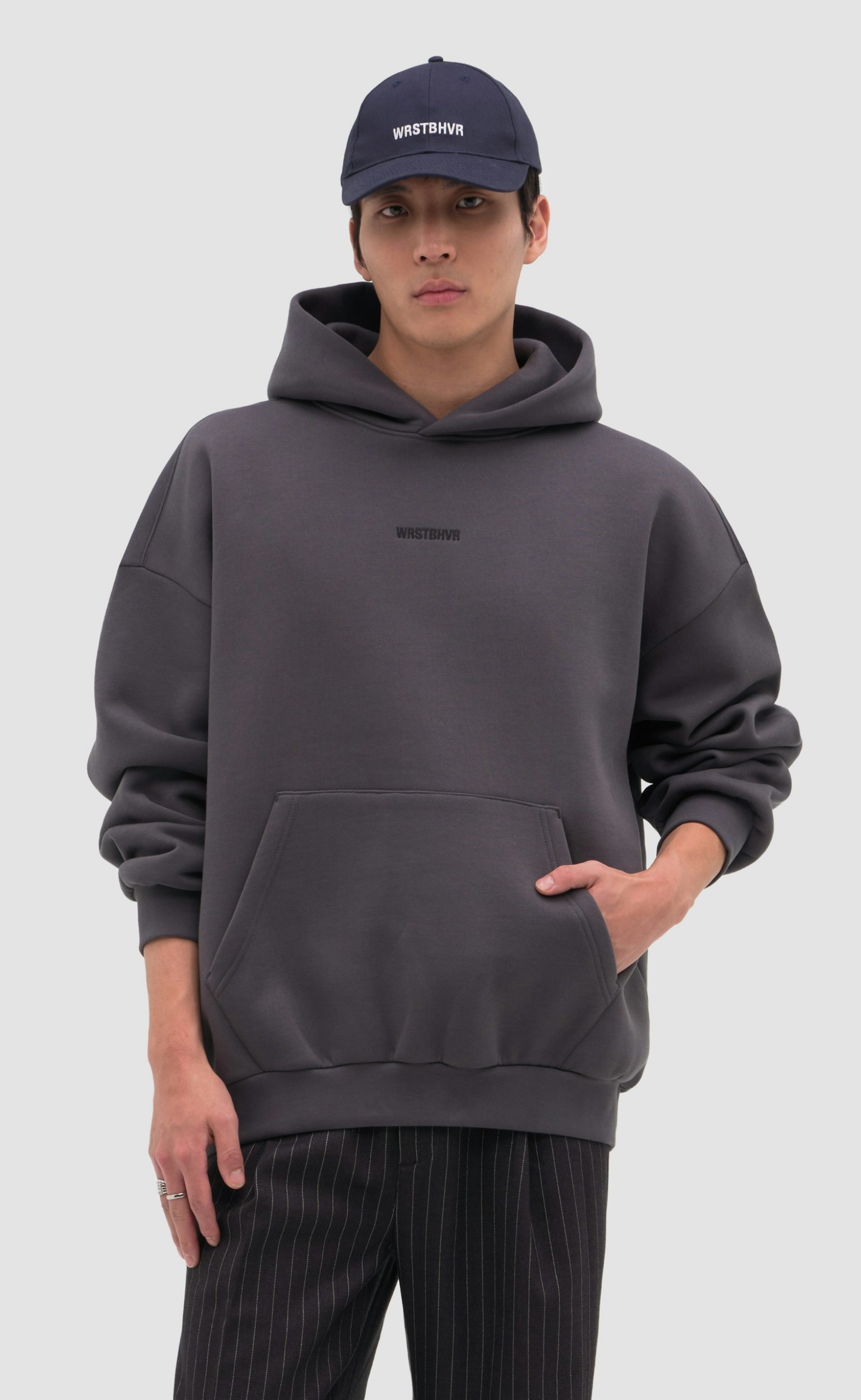 GARM V5 GRAY PINSTRIPE HOODIE