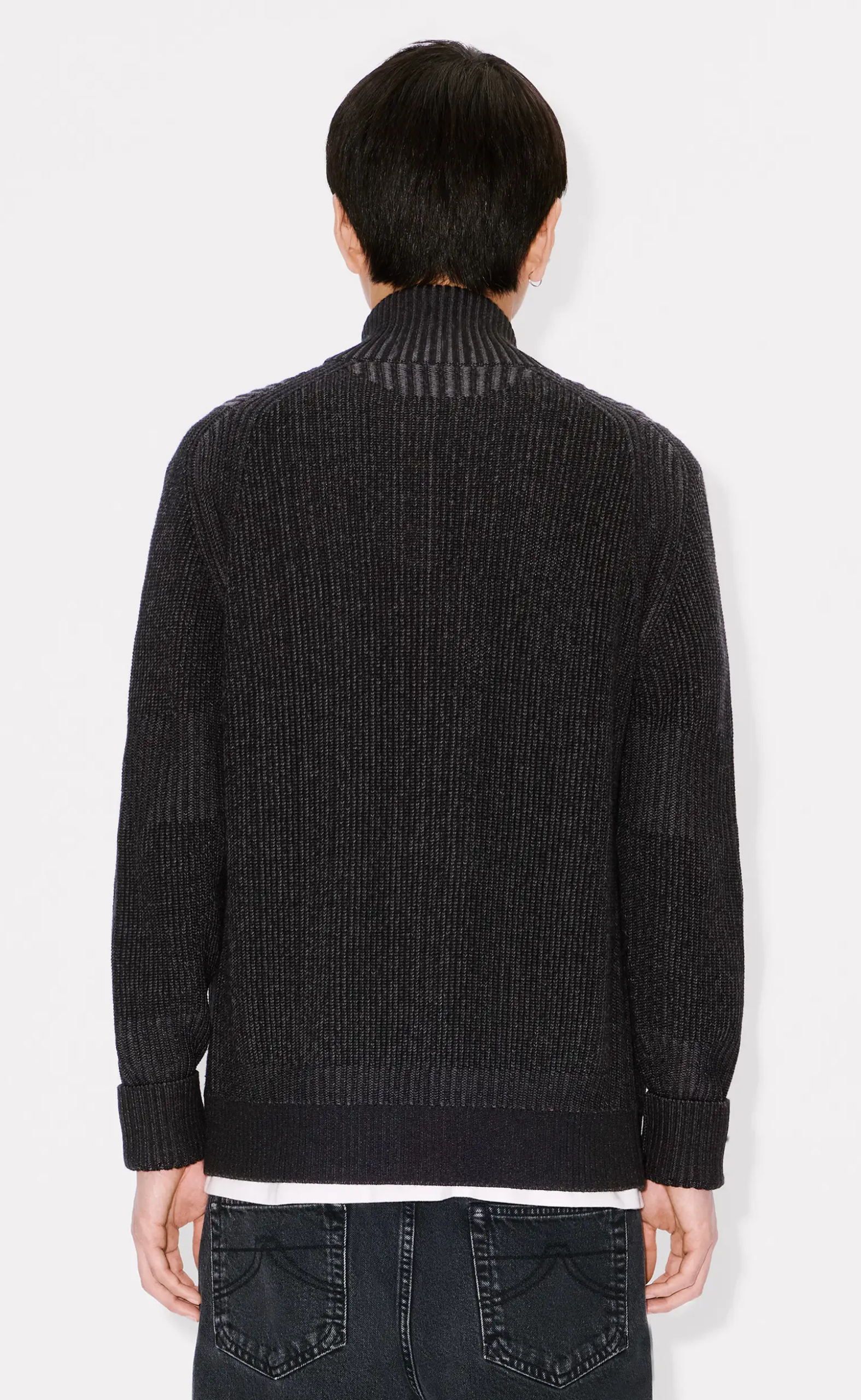 BOKE FLOWER 2.0 ZIPPED CARDIGAN BLACK CARDIGAN