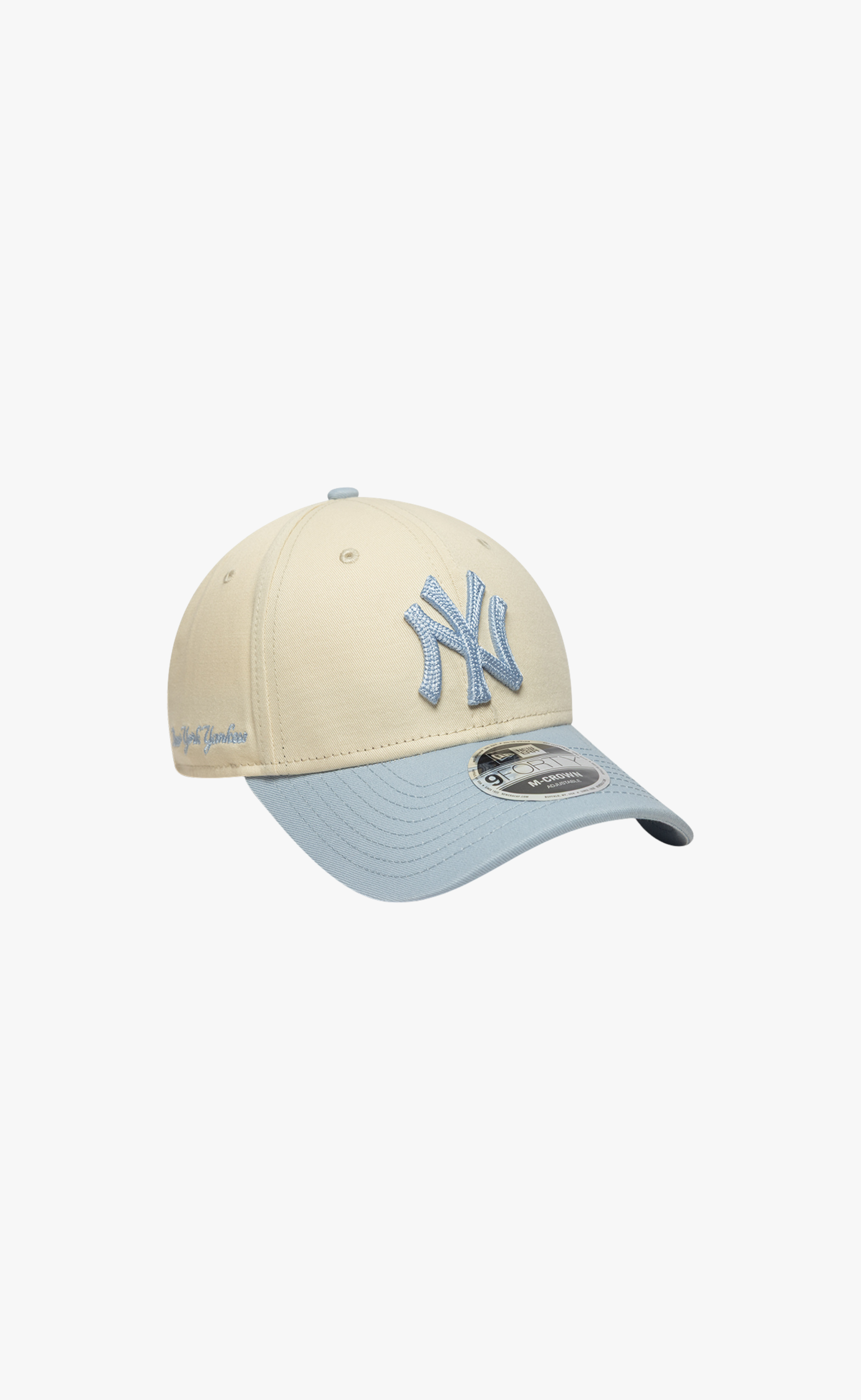 NEW YORK YANKEES SIDE SCRIPT 9FORTY CREAM LT.BLUE