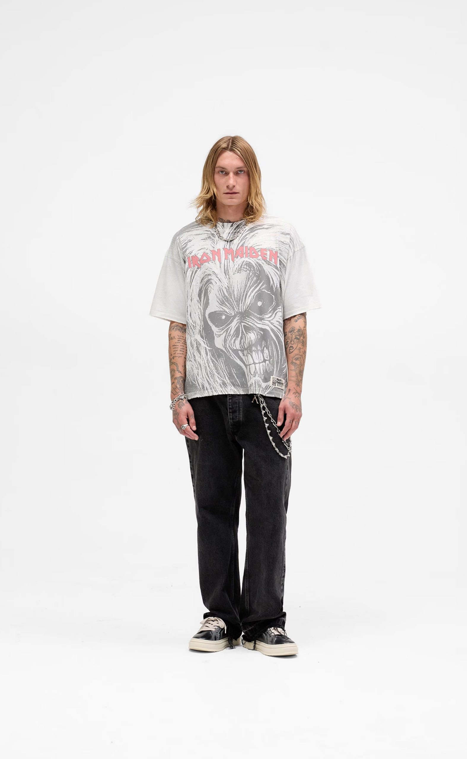 IRON MAIDEN X KILLERS FLATE WHITE T-SHIRT