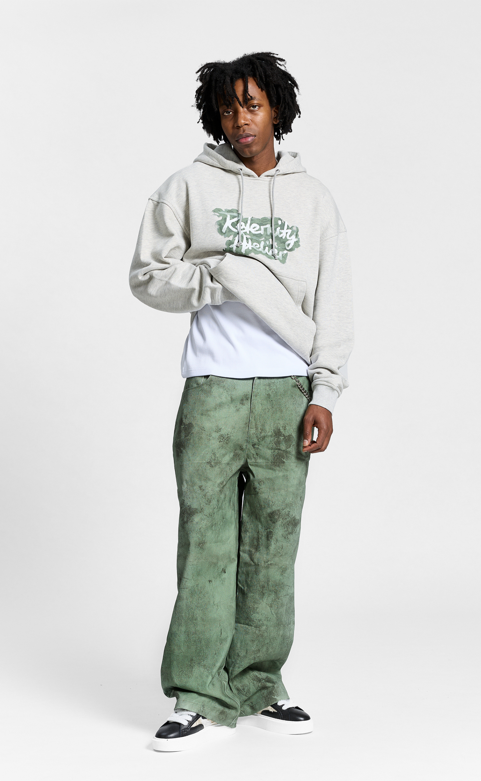 LE VERNIS MELANGE GREY HOODIE