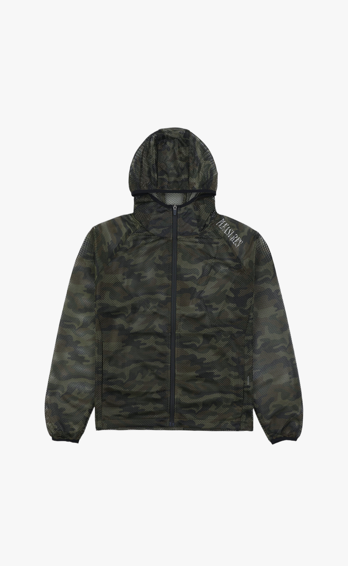 MESH HOODED CAMO JACKET