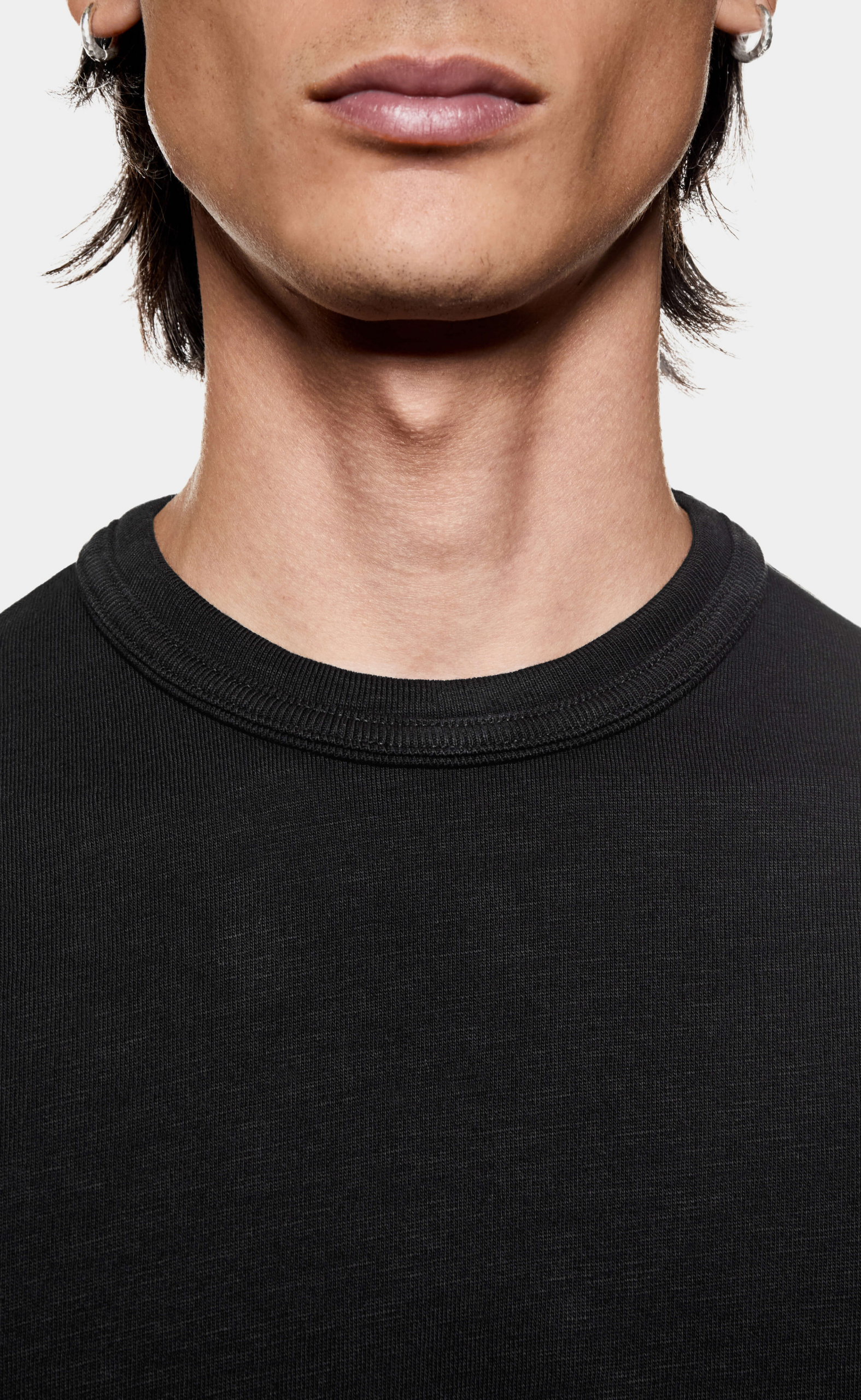 220 GSM SLUB BLACK T-SHIRT