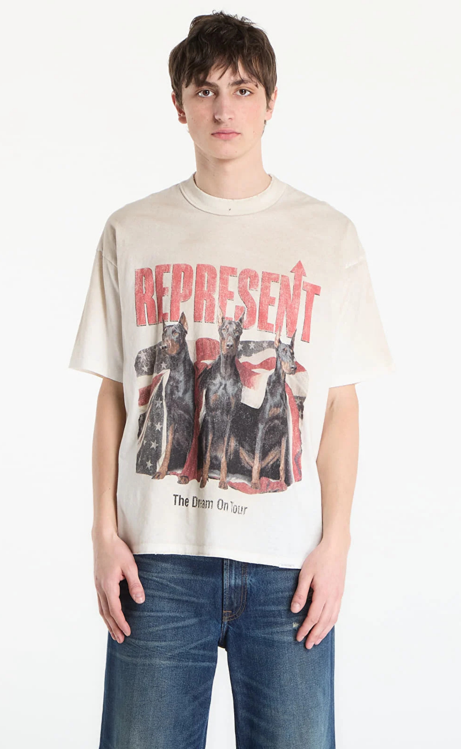 DREAM ON TOUR WASHED ECRU T-SHIRT