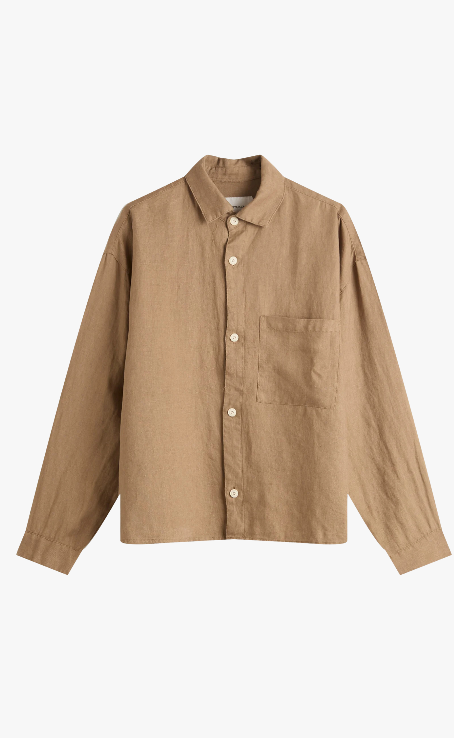 LINEN BOX DRESS MUSHROOM SHIRT