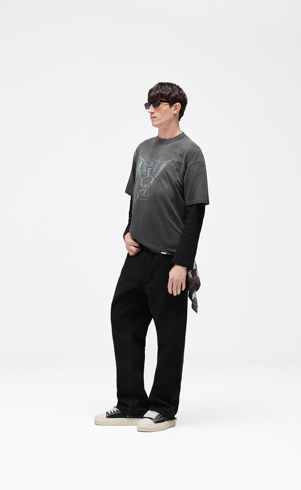 WESTSIDE STAINED BLACK T-SHIRT