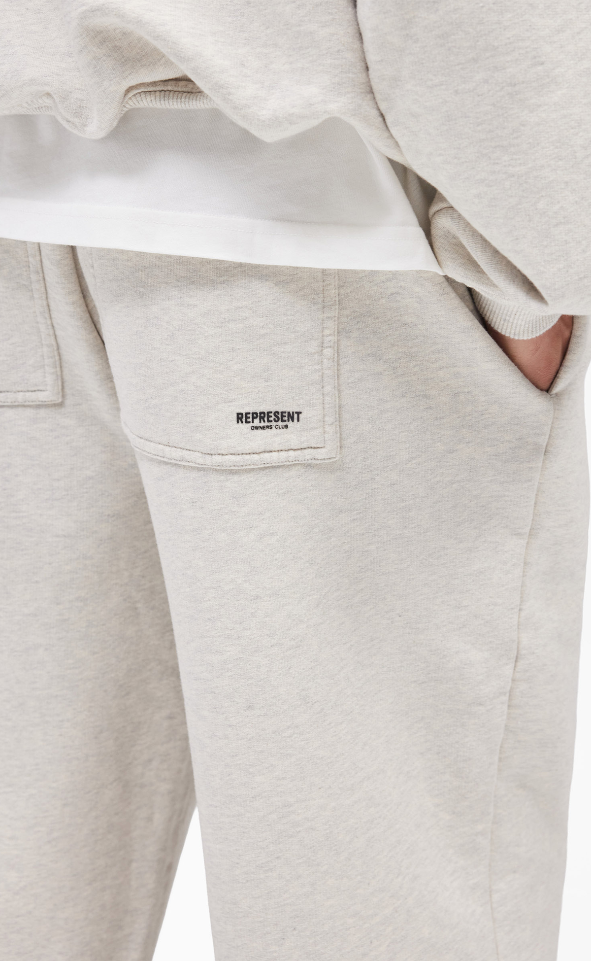 MICRO OWNERS CLUB CREAM MARL SWEATPANTS