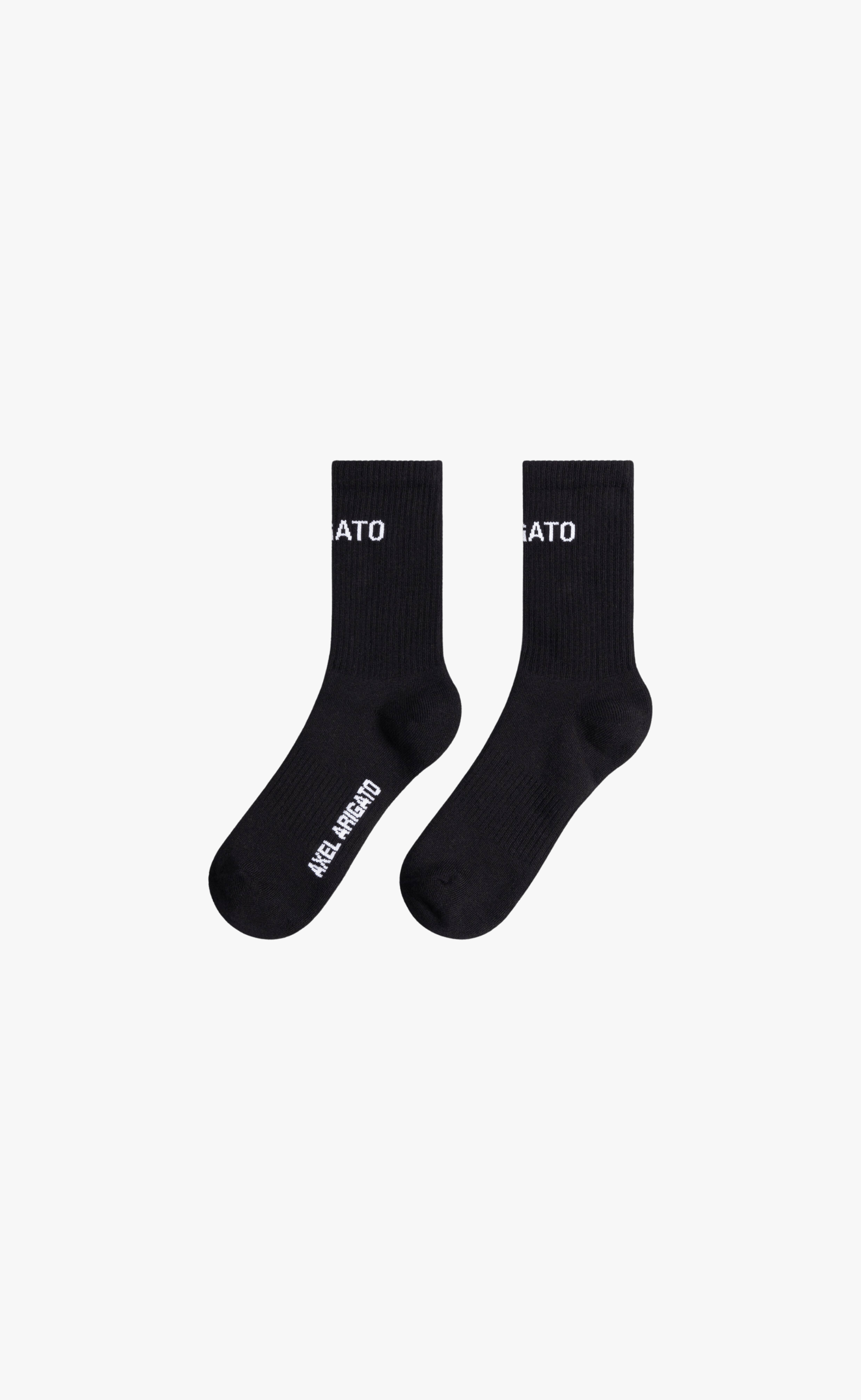 ARIGATO LOGO TUBE BLACK SOCKS