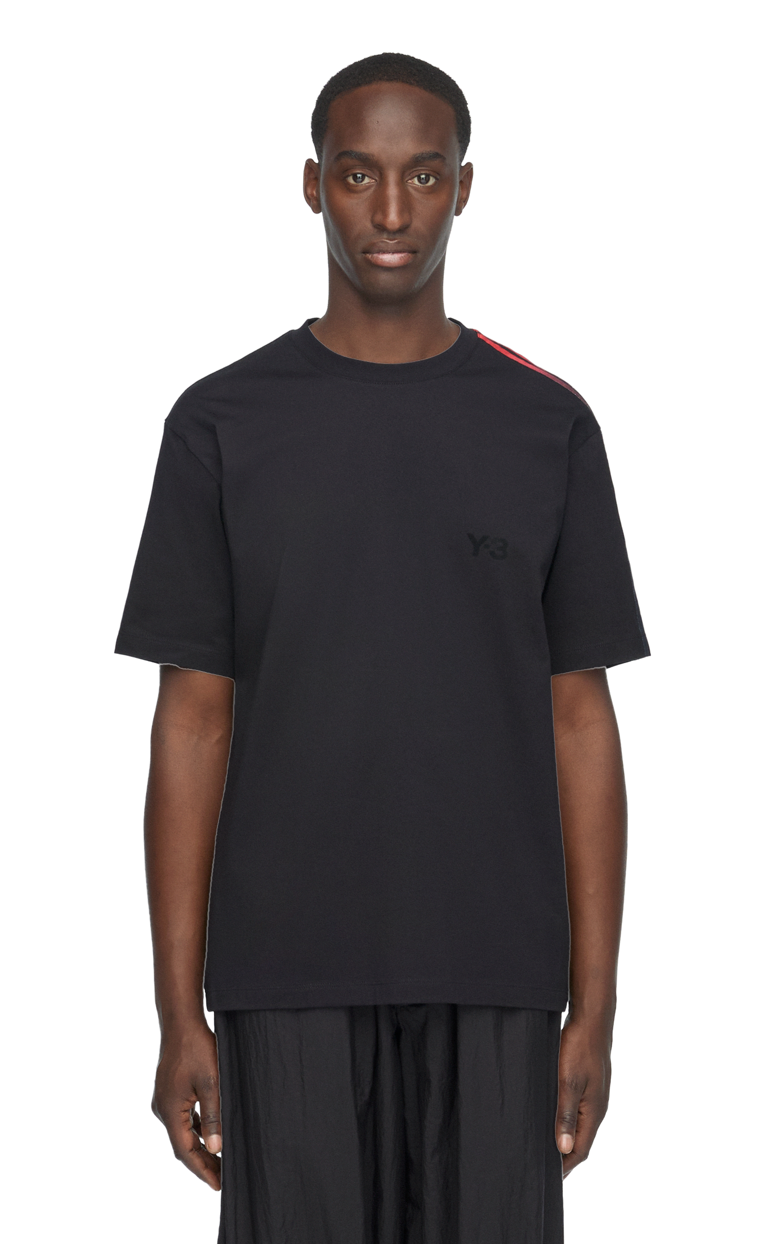 Y-3 GRADIENT STRIPES BLACK T-SHIRT