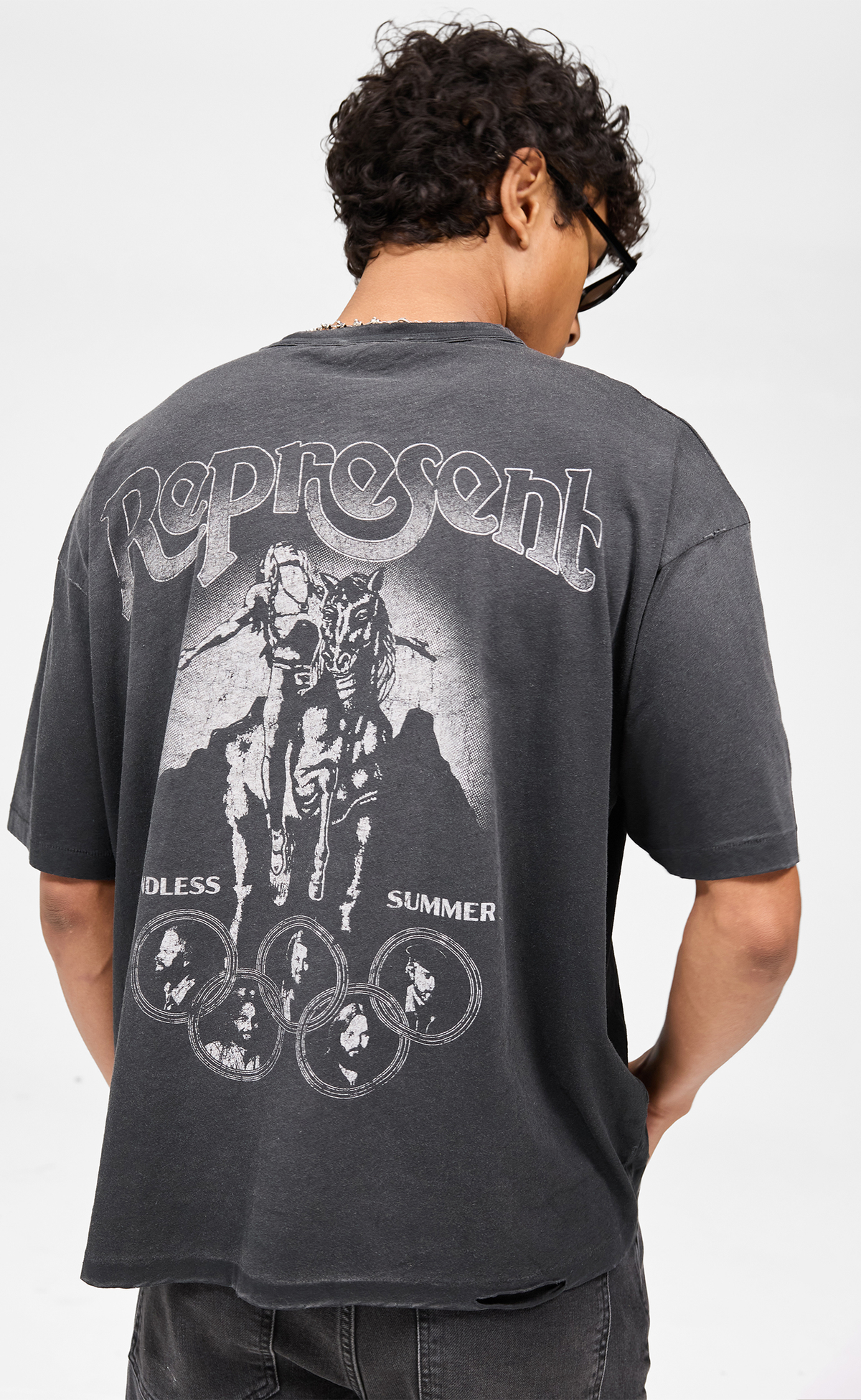 BEACH BOYS ENDLESS SUMMER STAINED BLACK T-SHIRT