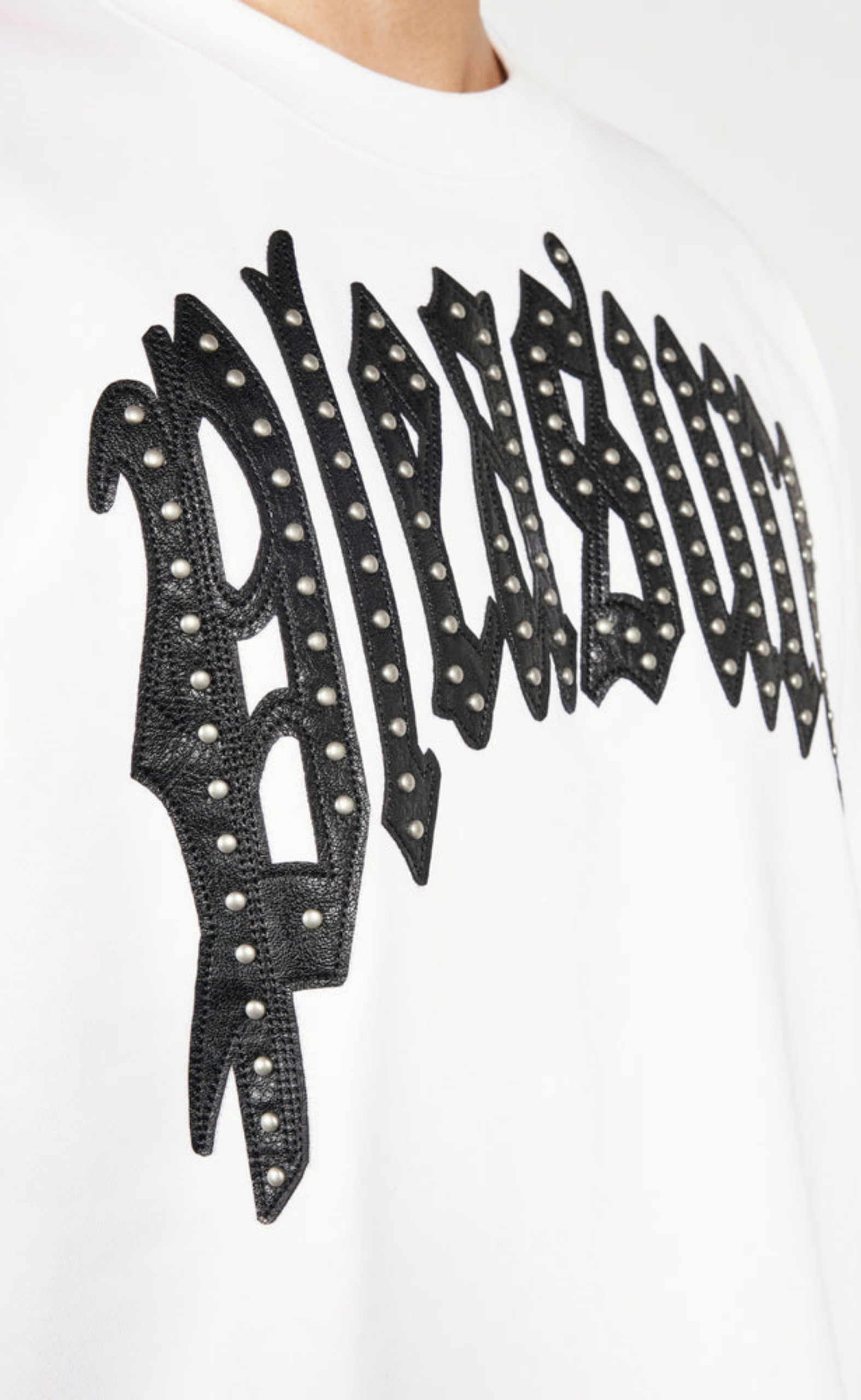 TWITCH STUDDED WHITE T-SHIRT