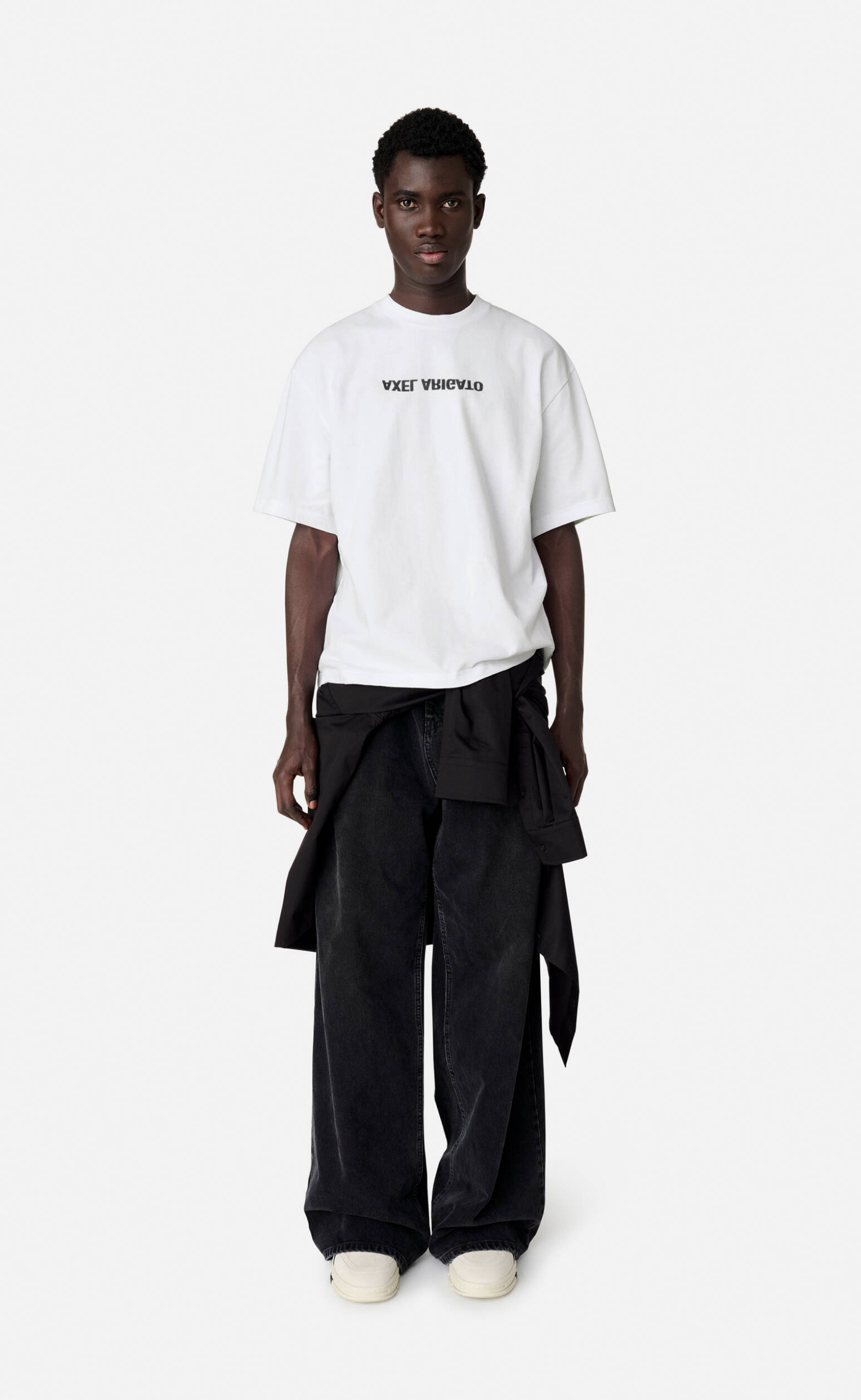 DISTORT WASHED WHITE T-SHIRT