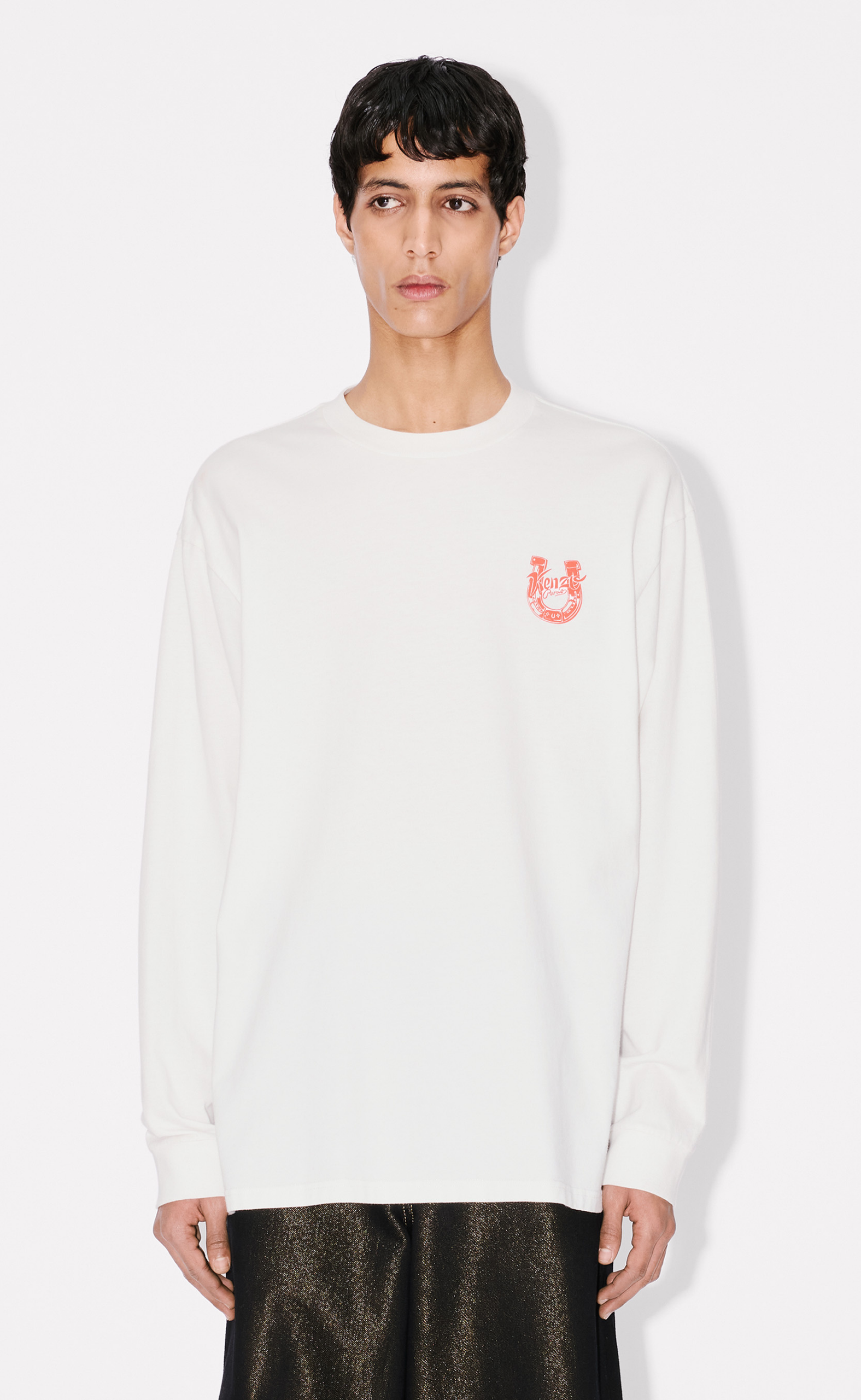 GOTS KENZO LUCKY HORSES RELAXS OFF WHITE LONGSLEEVE
