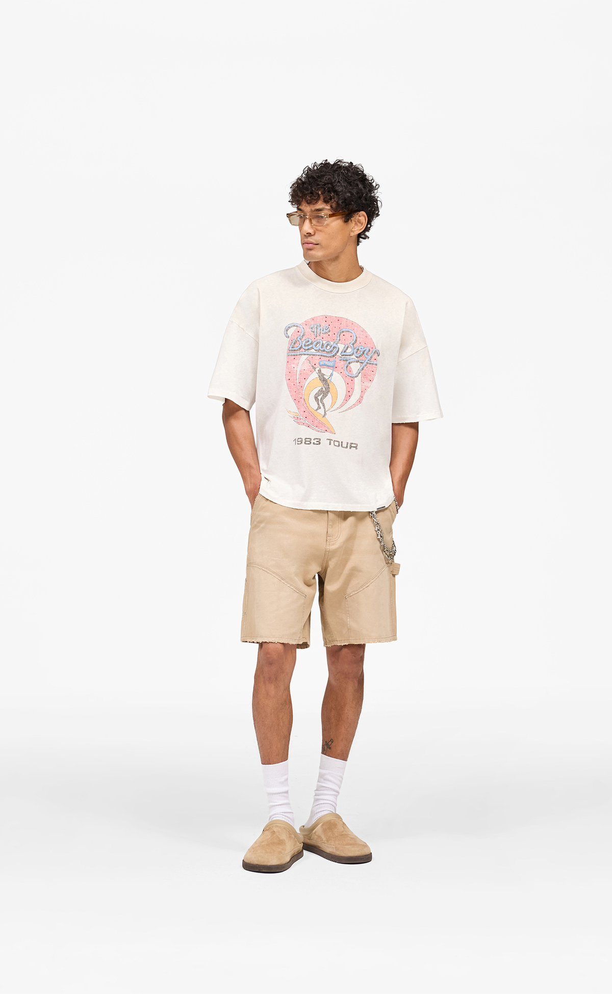 BEACH BOYS X REPRESENT TOUR WASHED ECRU T-SHIRT