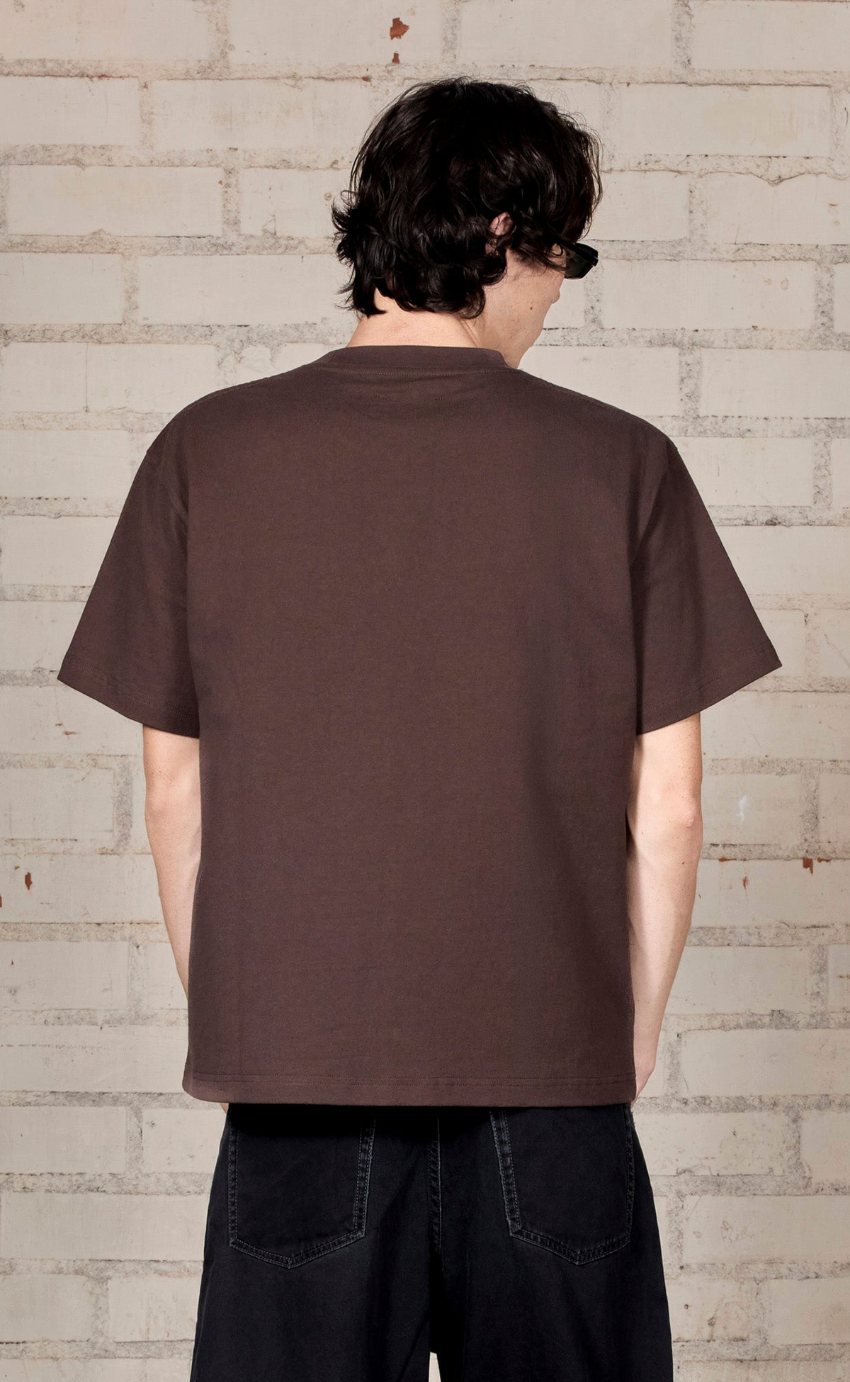 SLIP HEAVYWEIGHT POCKET BROWN T-SHIRT