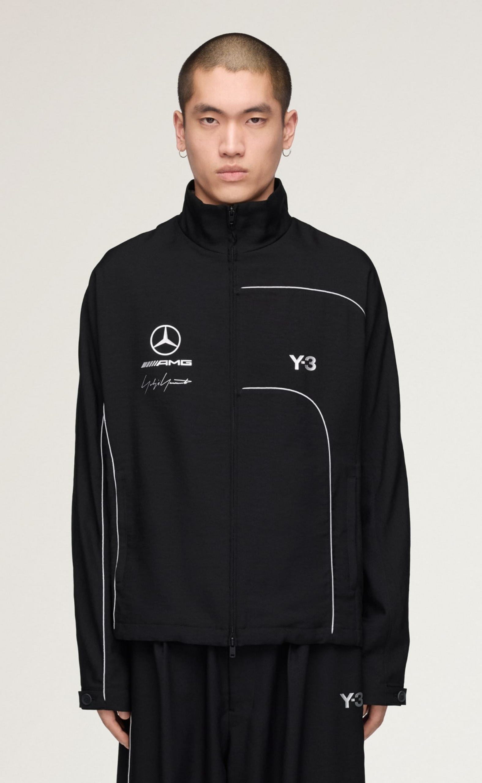 F1 MERCEDES BLACK TRACK JACKET