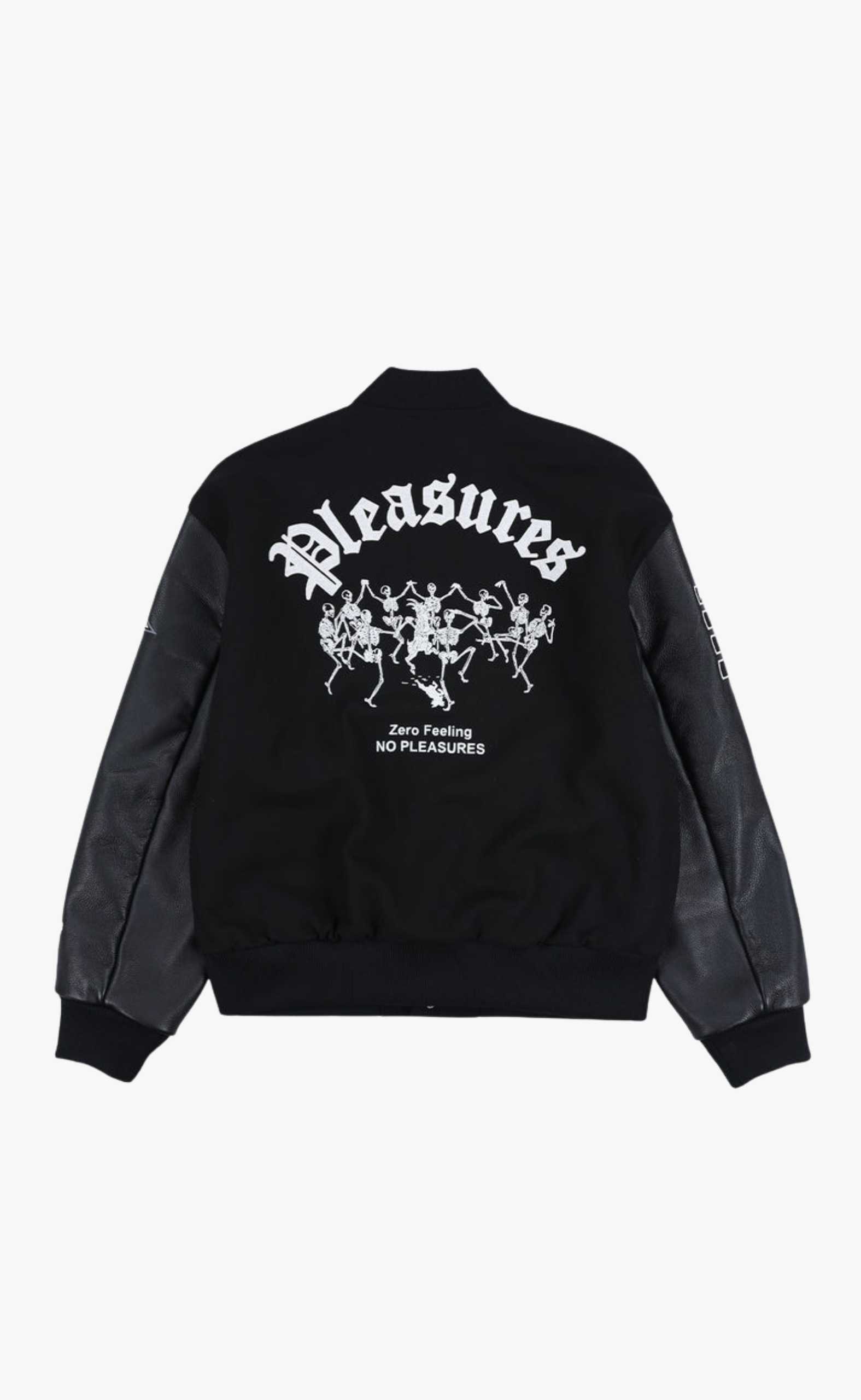 ZERO PLEASURES VARSITY BLACK JACKET