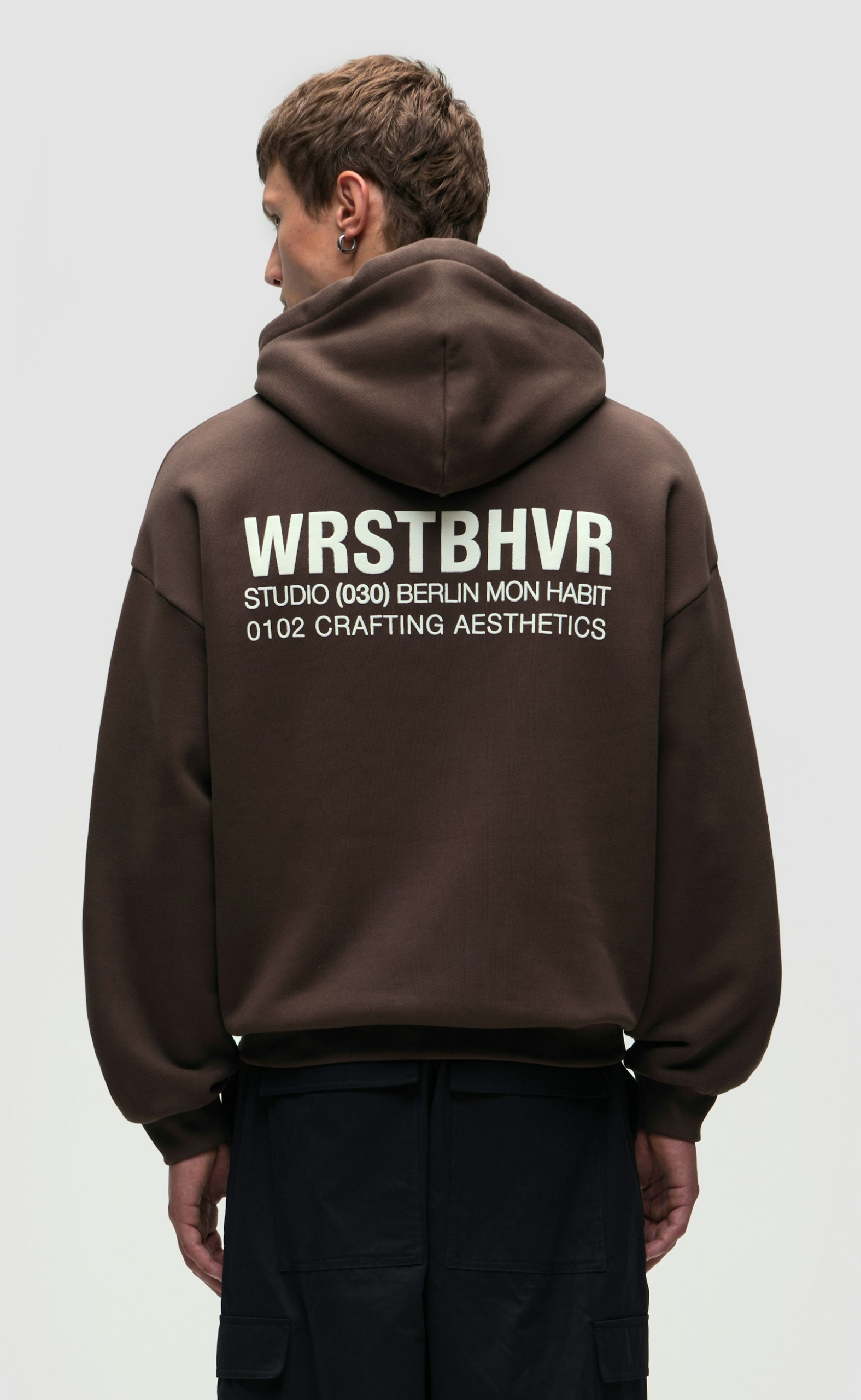 STUDIO V12 CHOCOLATE BROWN HOODIE