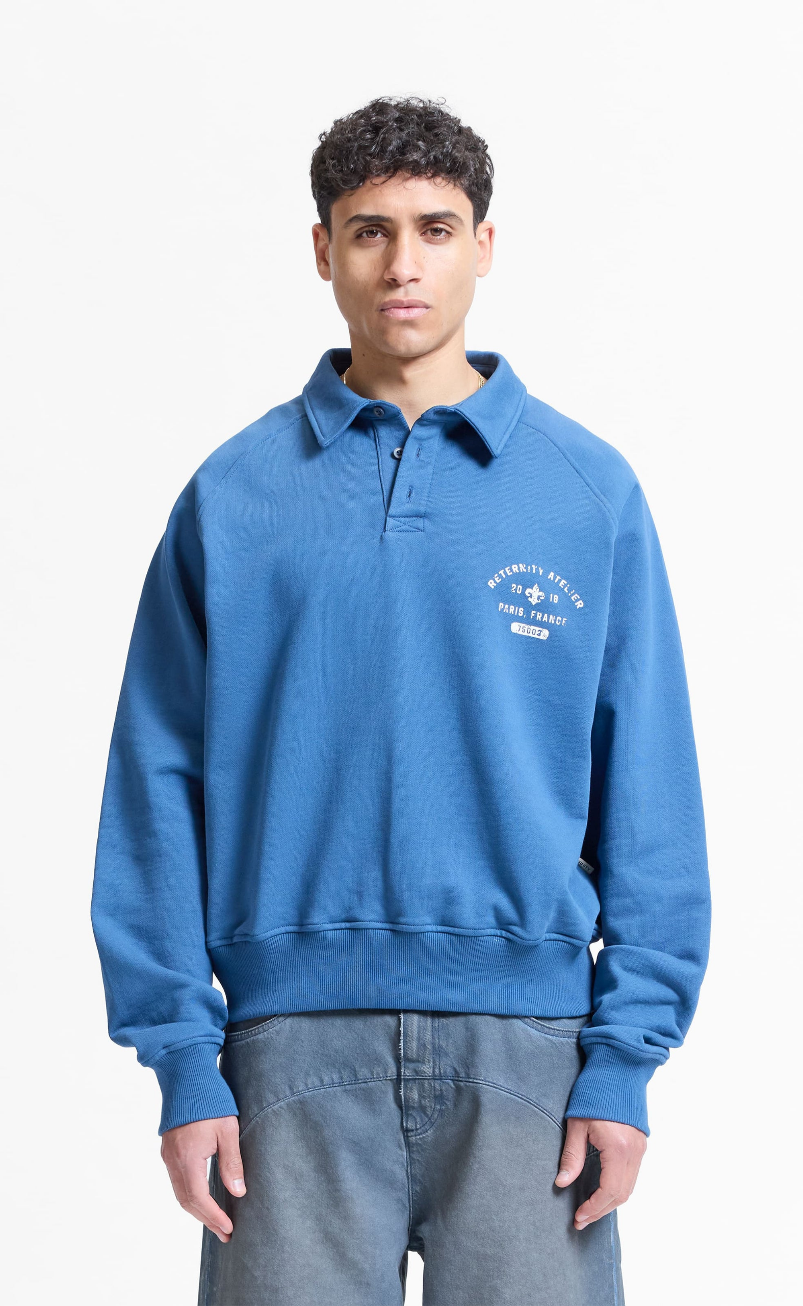 MAISON POLO  BLUE SWEATER