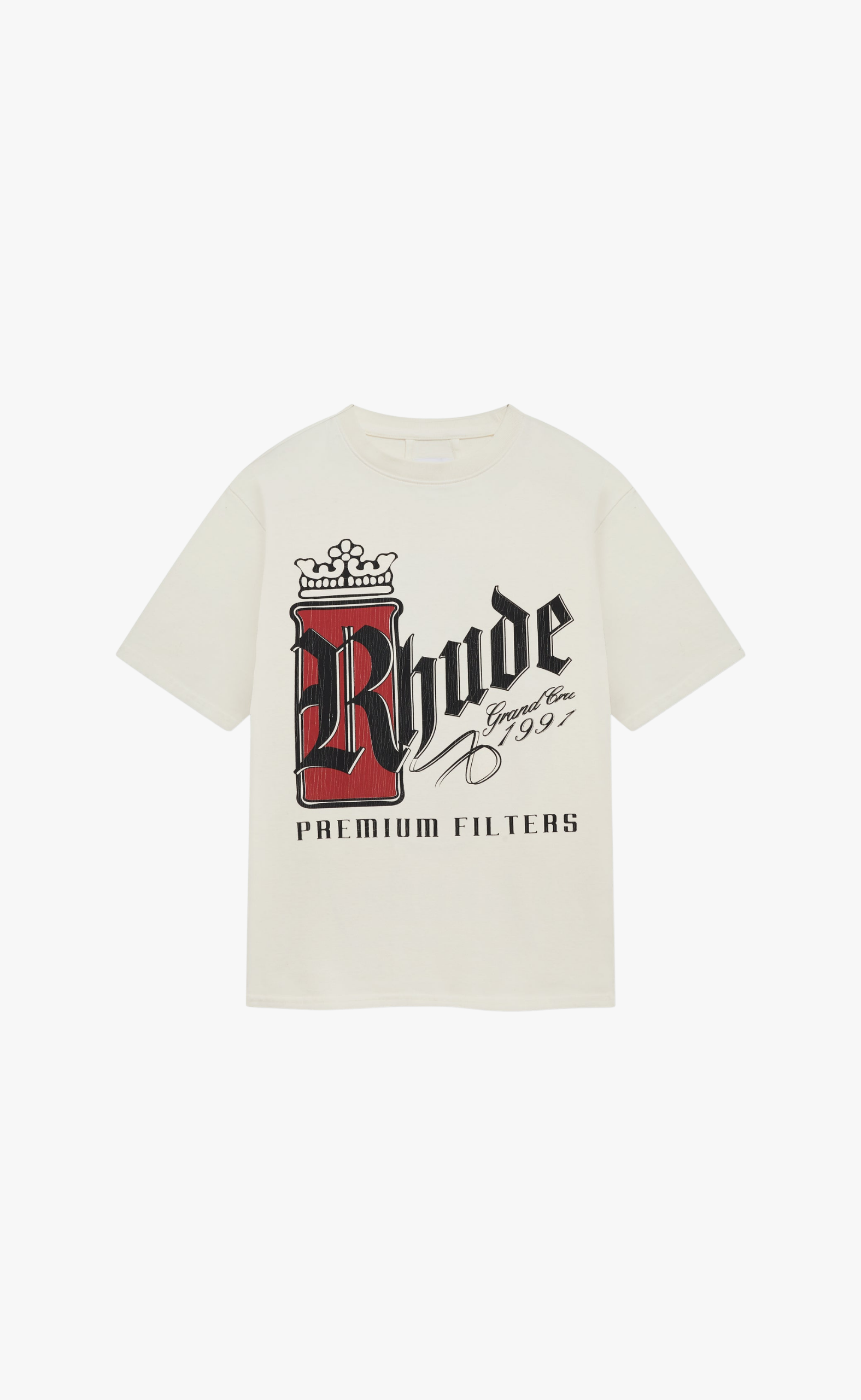 RHUDE FUMAR 91 VITAGE WHITE T-SHIRT