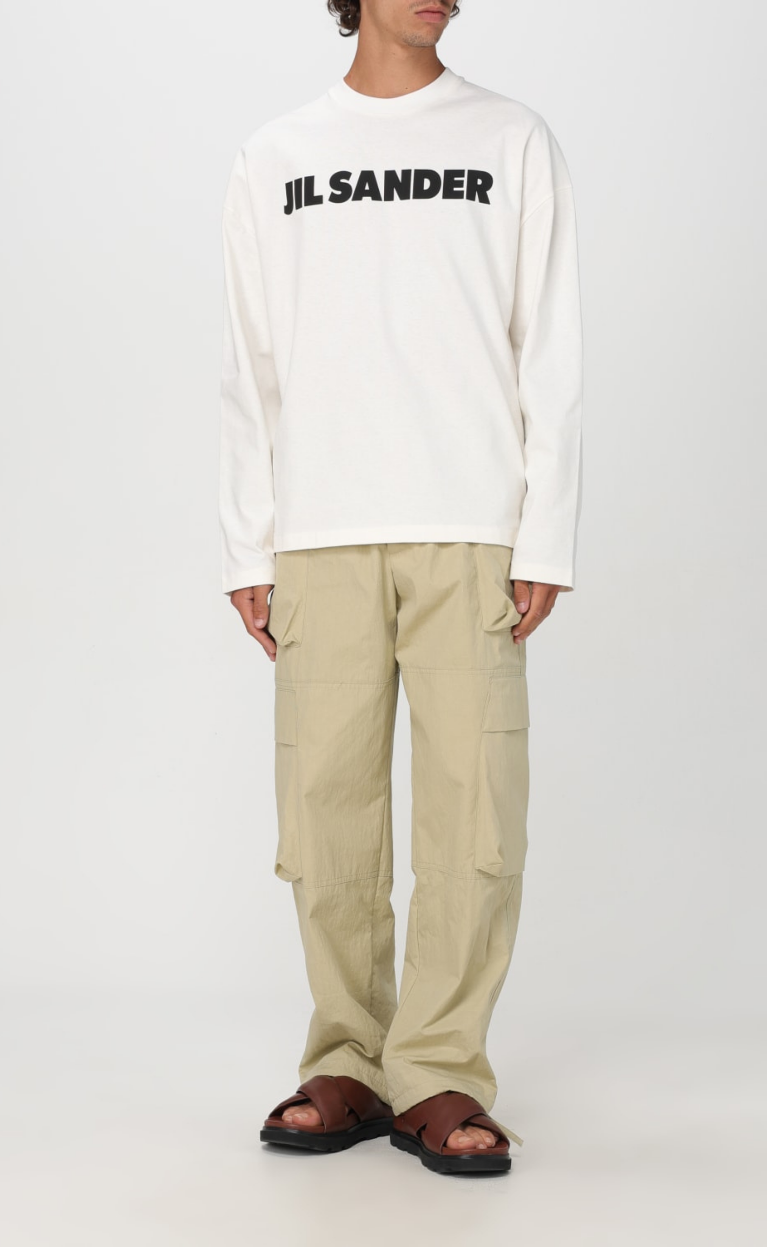 JIL SANDER PRINTED LOGO PORCELAIN LONGSLEEVE