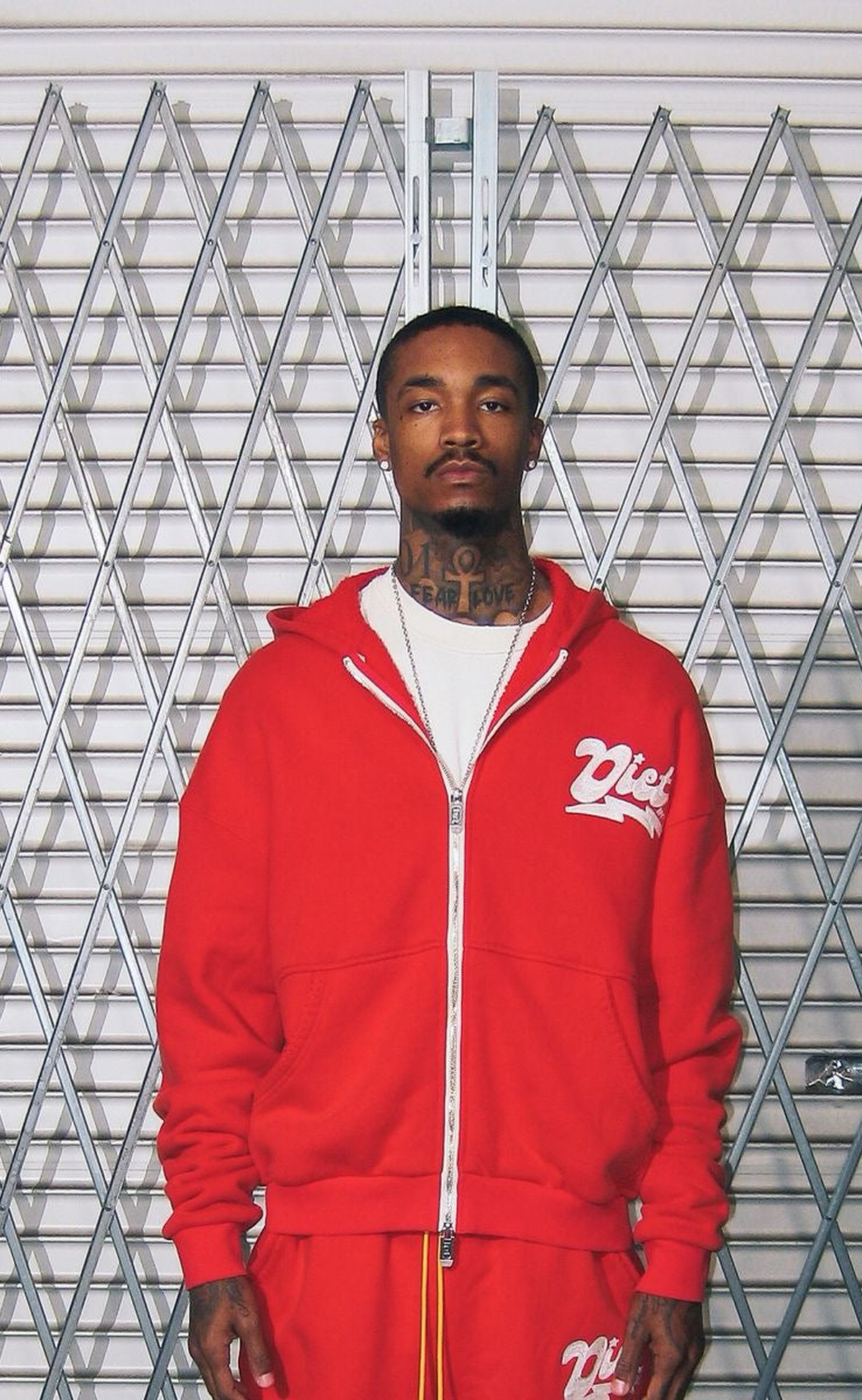 BOLT FULL ZIP RED HOODIE
