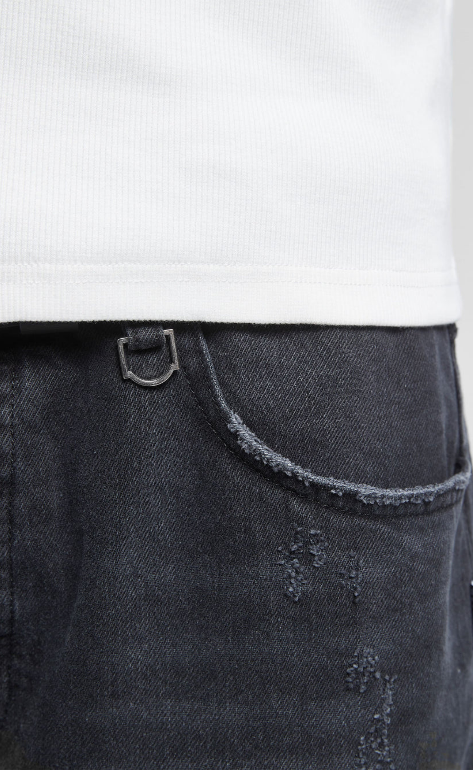ESSENTIAL JORTS WASHED BLACK SHORTS