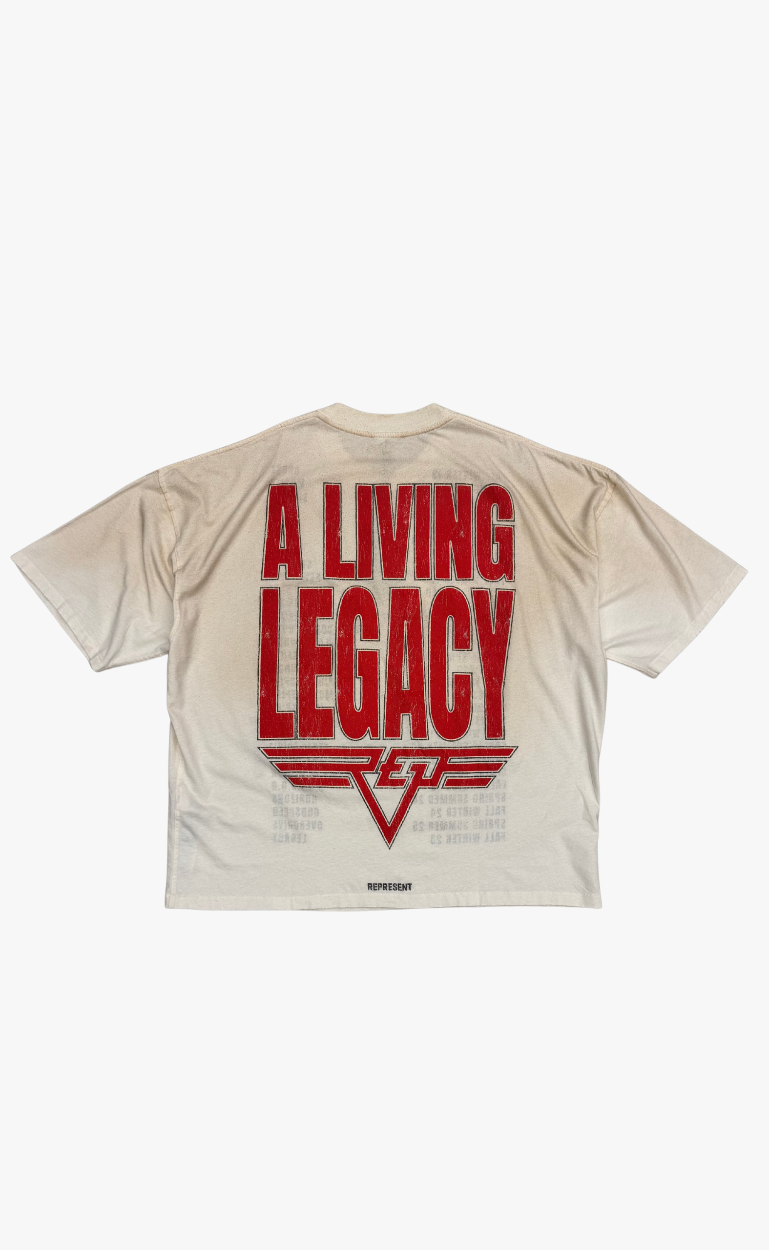 REVERSIBLE LIVING LEGACY FALCON WASHED ECRU T-SHIRT