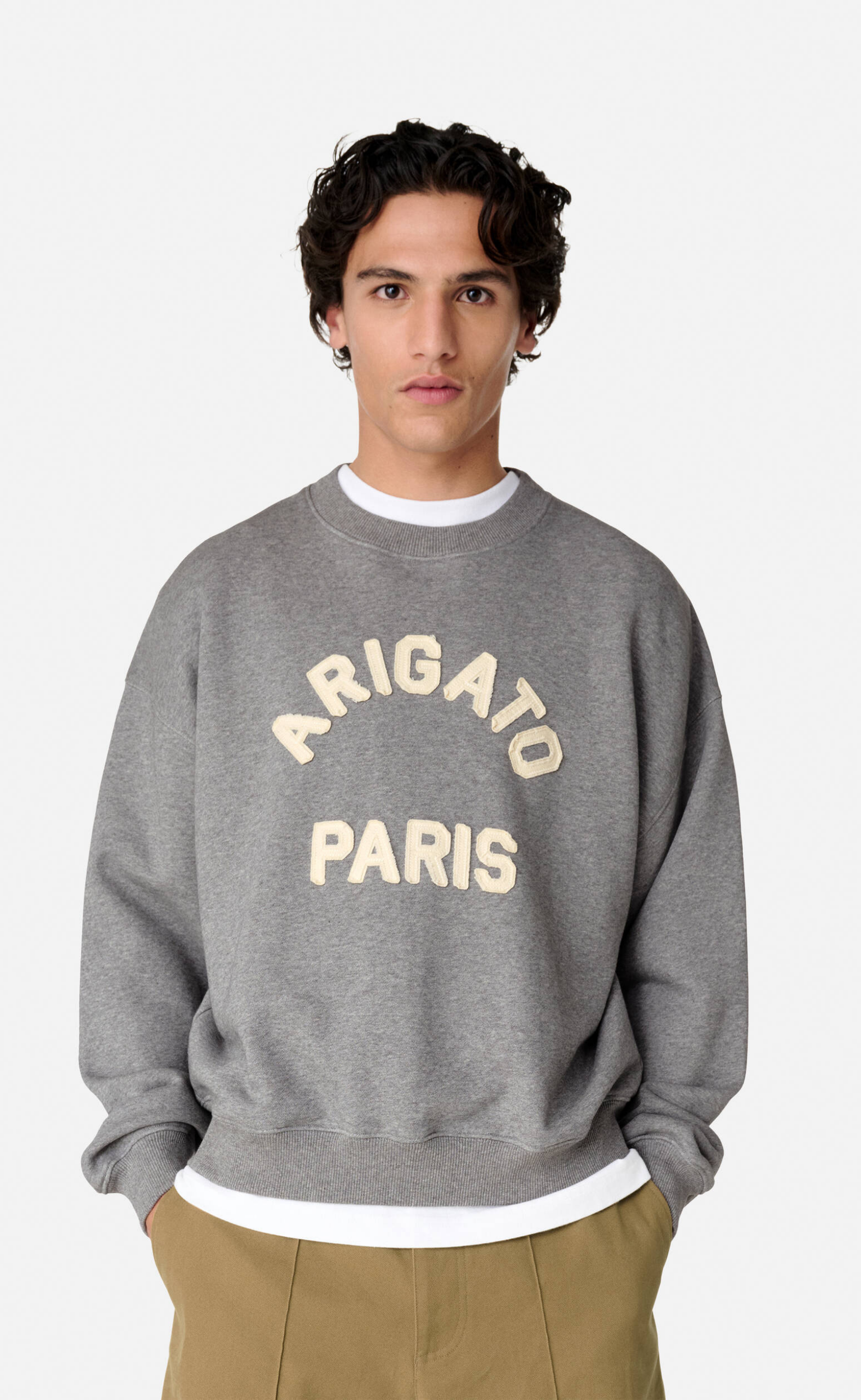 PARIS GREY MELANGE CREWNECK