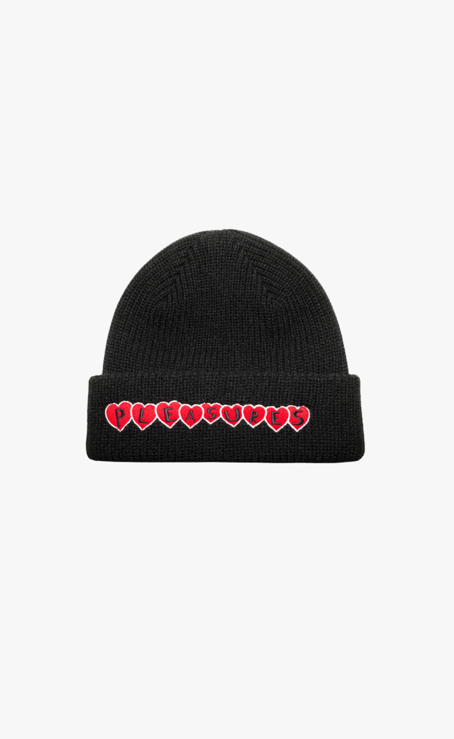 HEARTS BLACK BEANIE