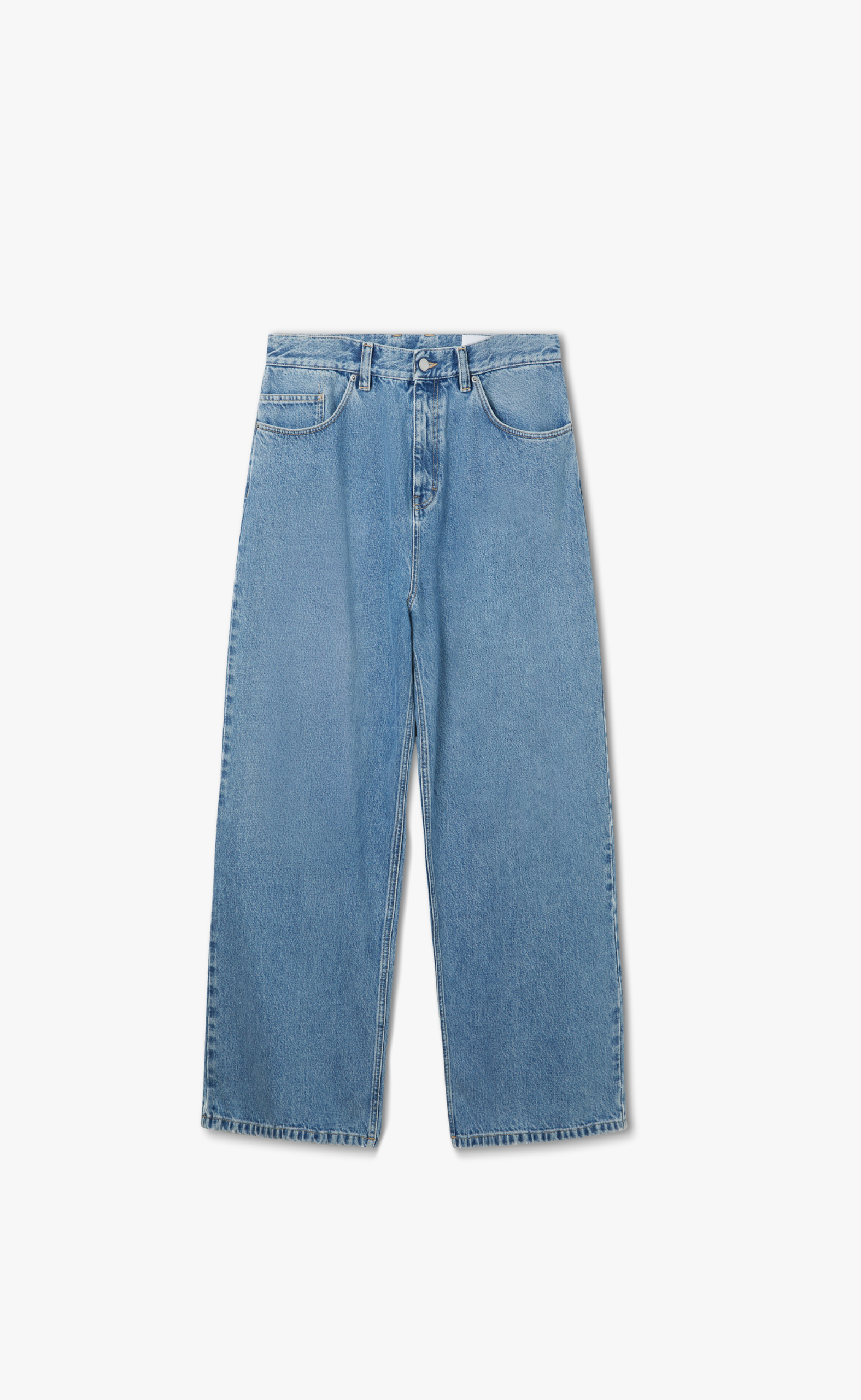 EMBROIDERED RELAXED LIGHT BLUE JEANS